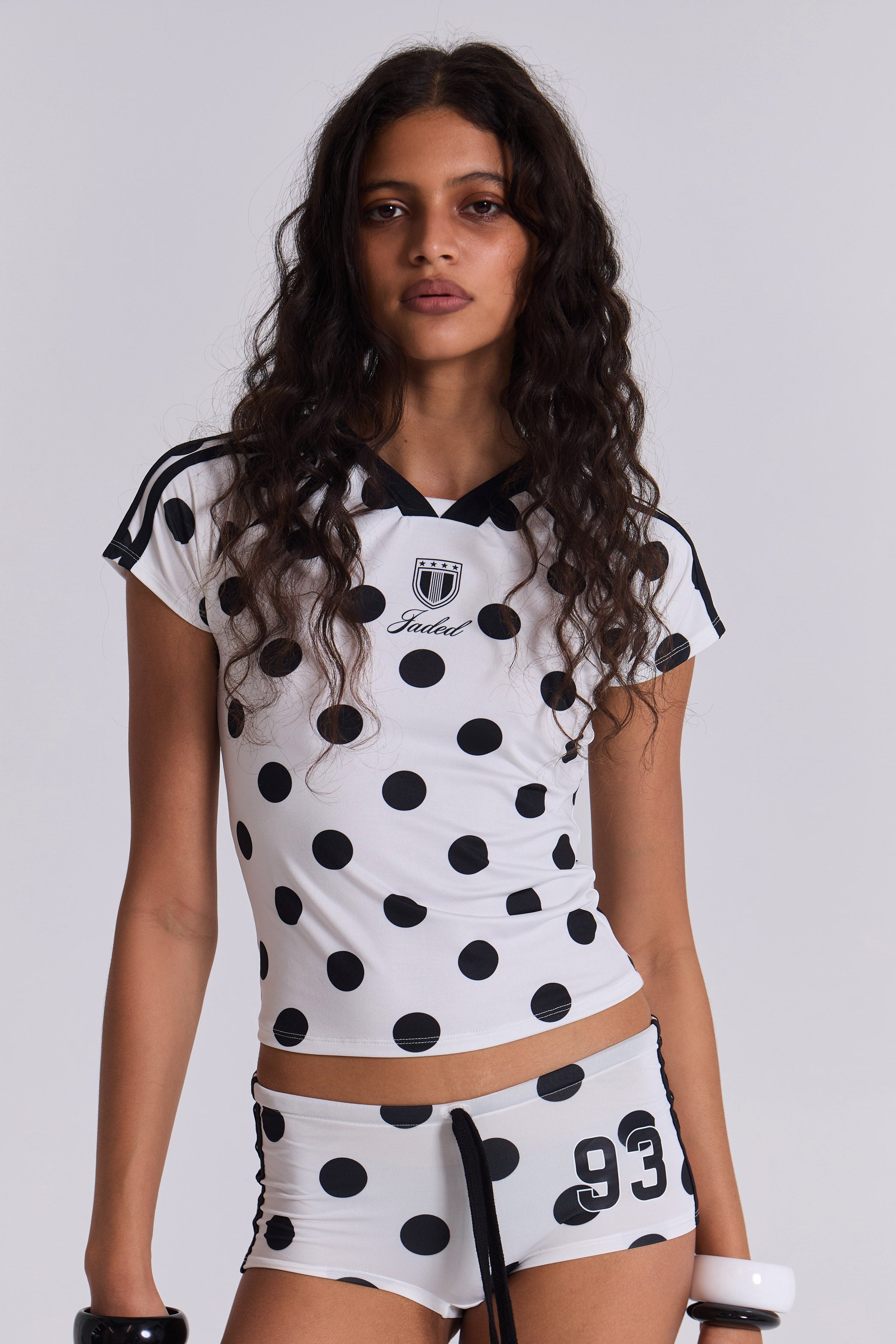 No.13 Polka Dot Football Top