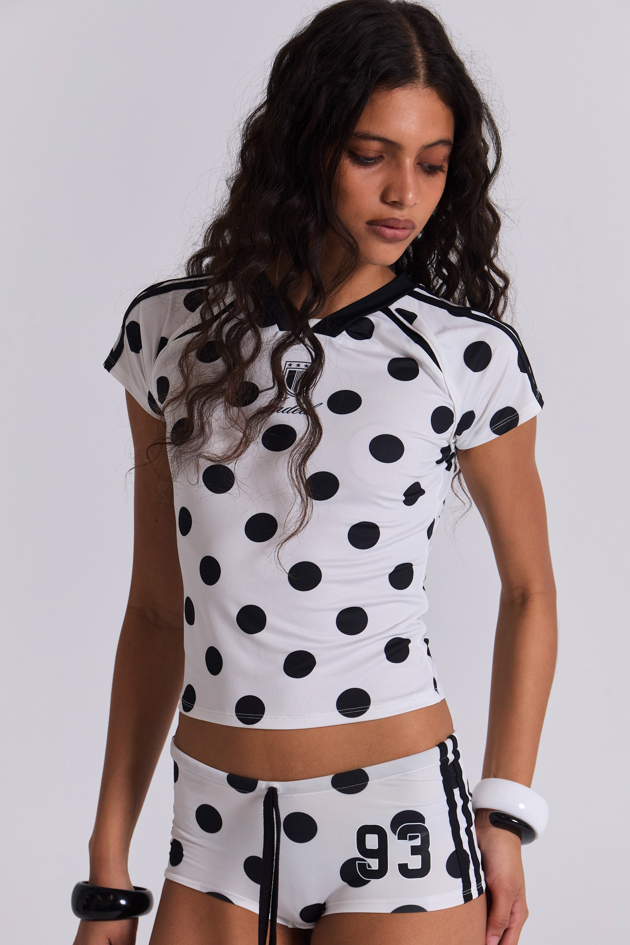No.13 Polka Dot Football Top