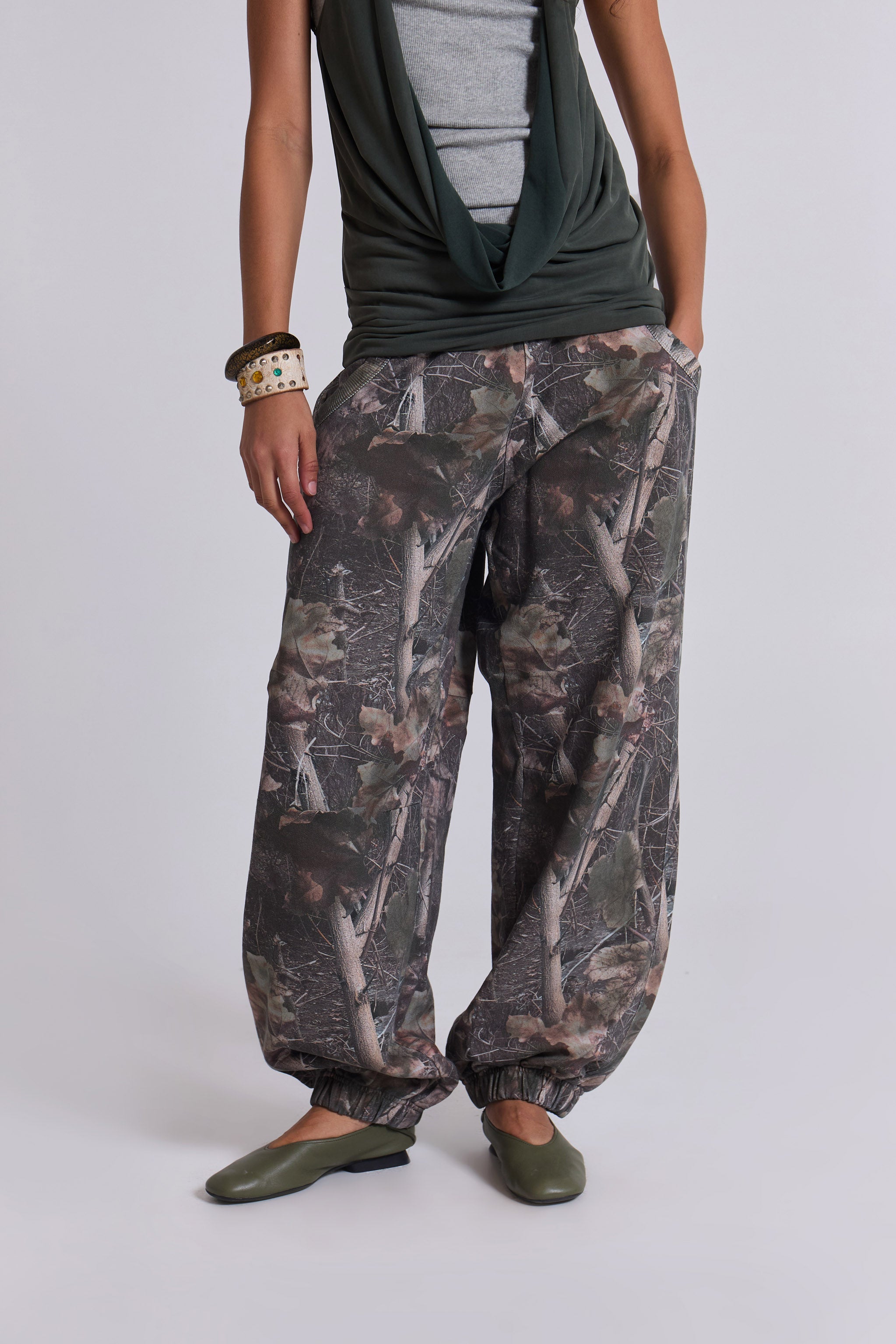 Woodland Camo Baggy Cuffed Monster Joggers