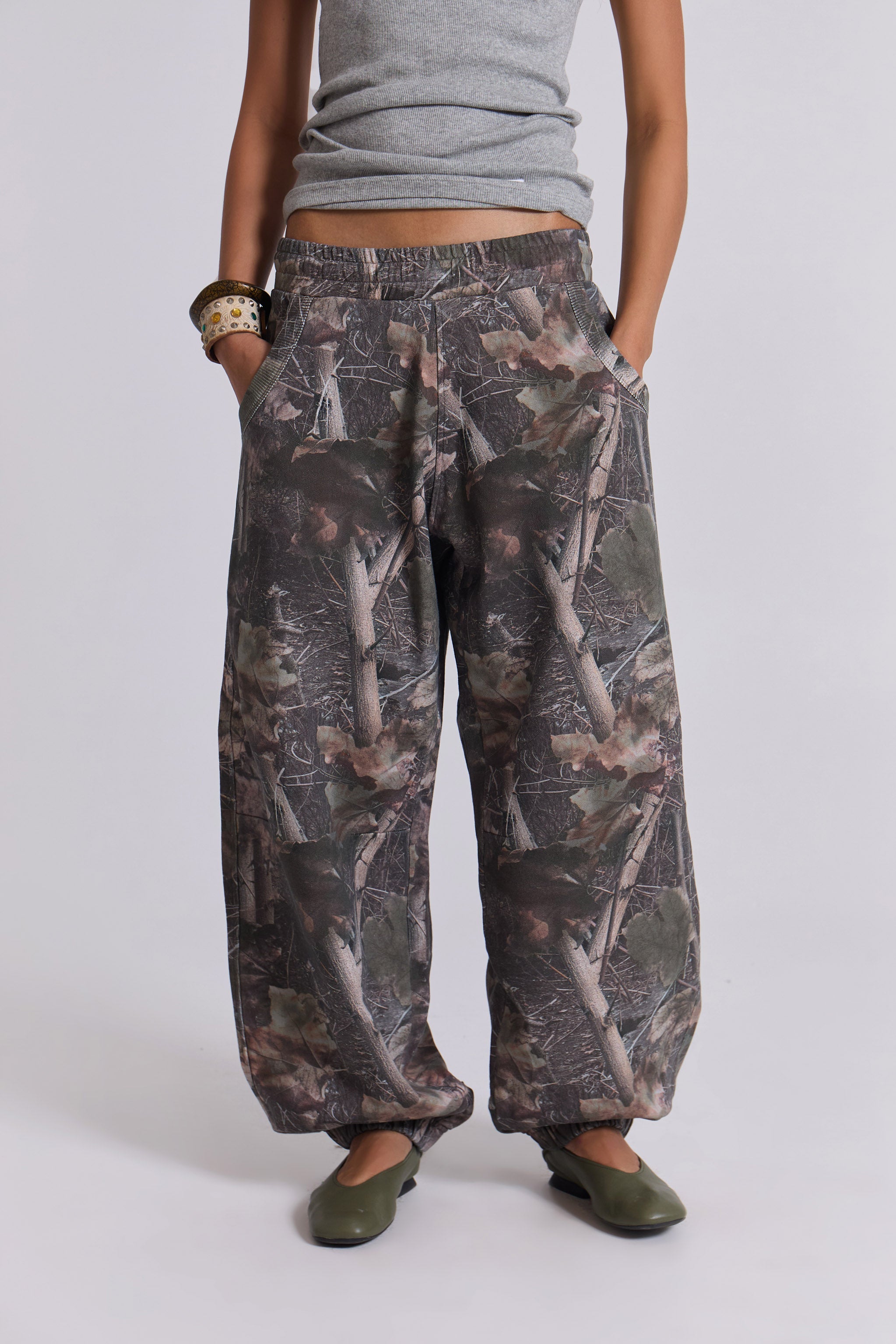 Woodland Camo Baggy Cuffed Monster Joggers