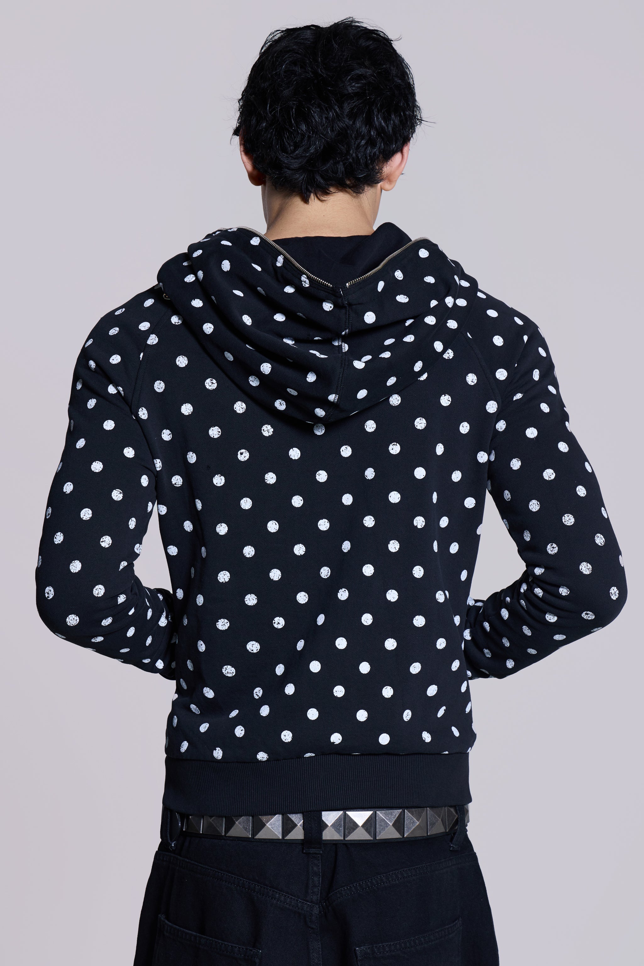 Mono Black Polkadot Hoodie