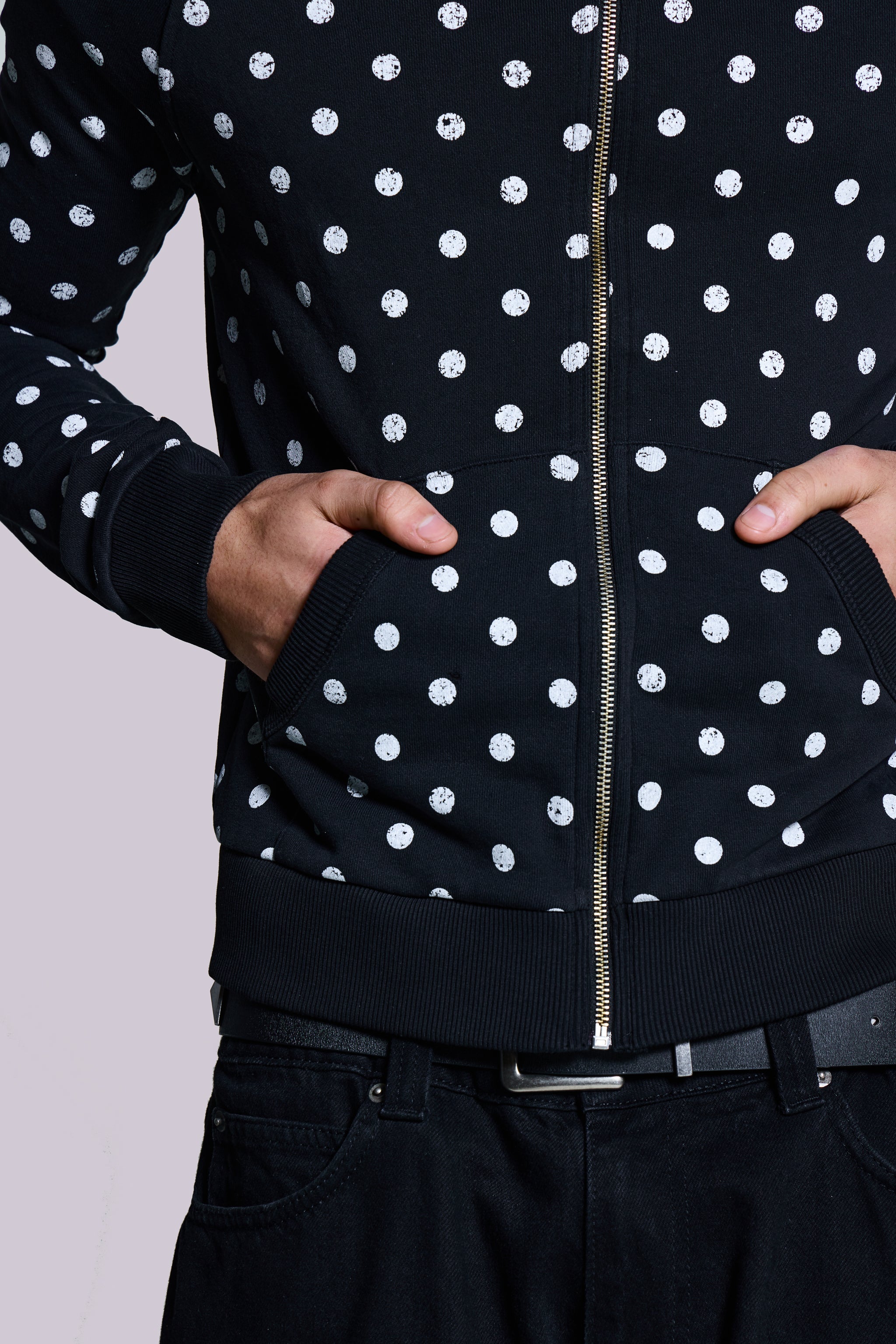 Mono Black Polkadot Hoodie