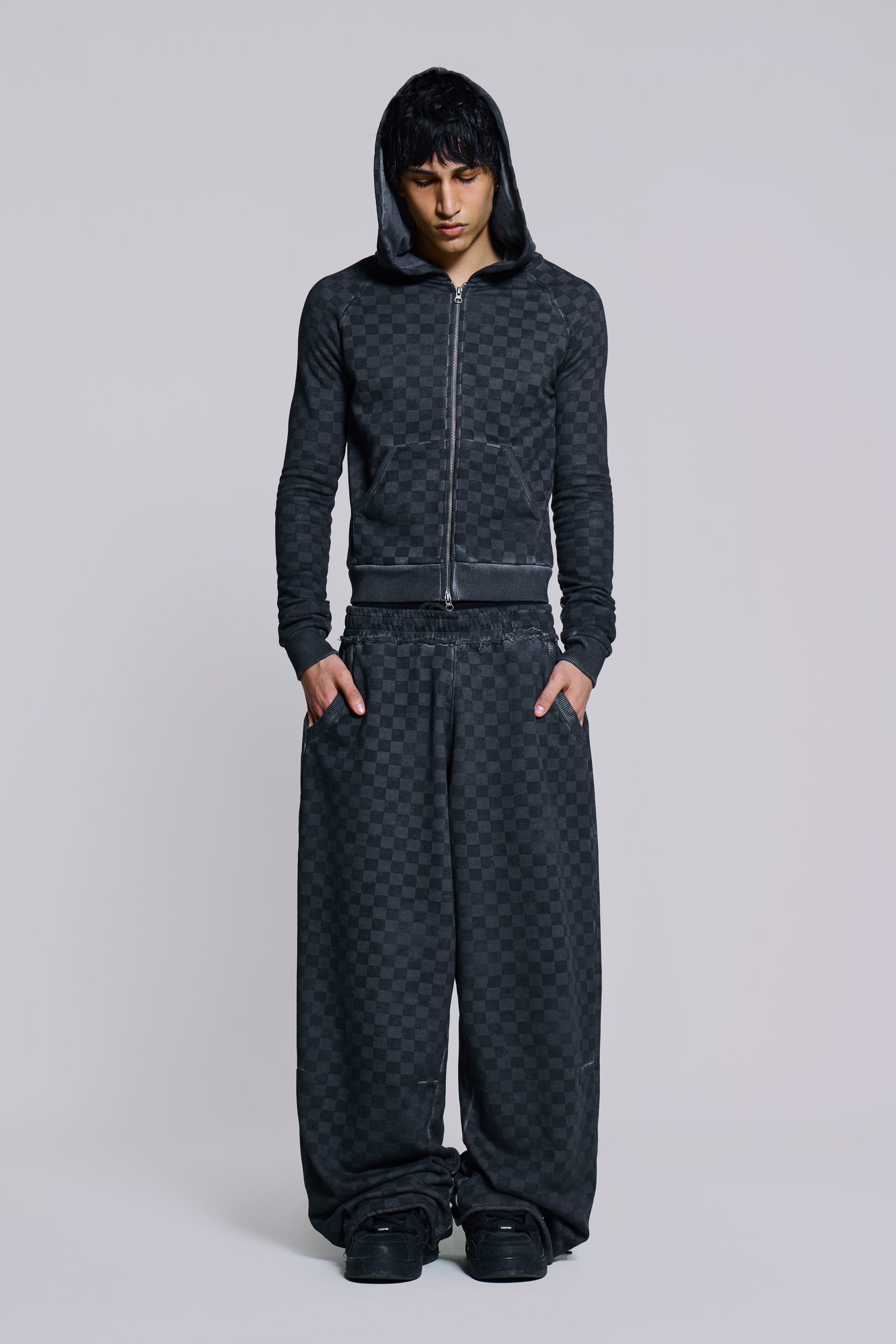 Checkerboard Mini Monster Hoodie