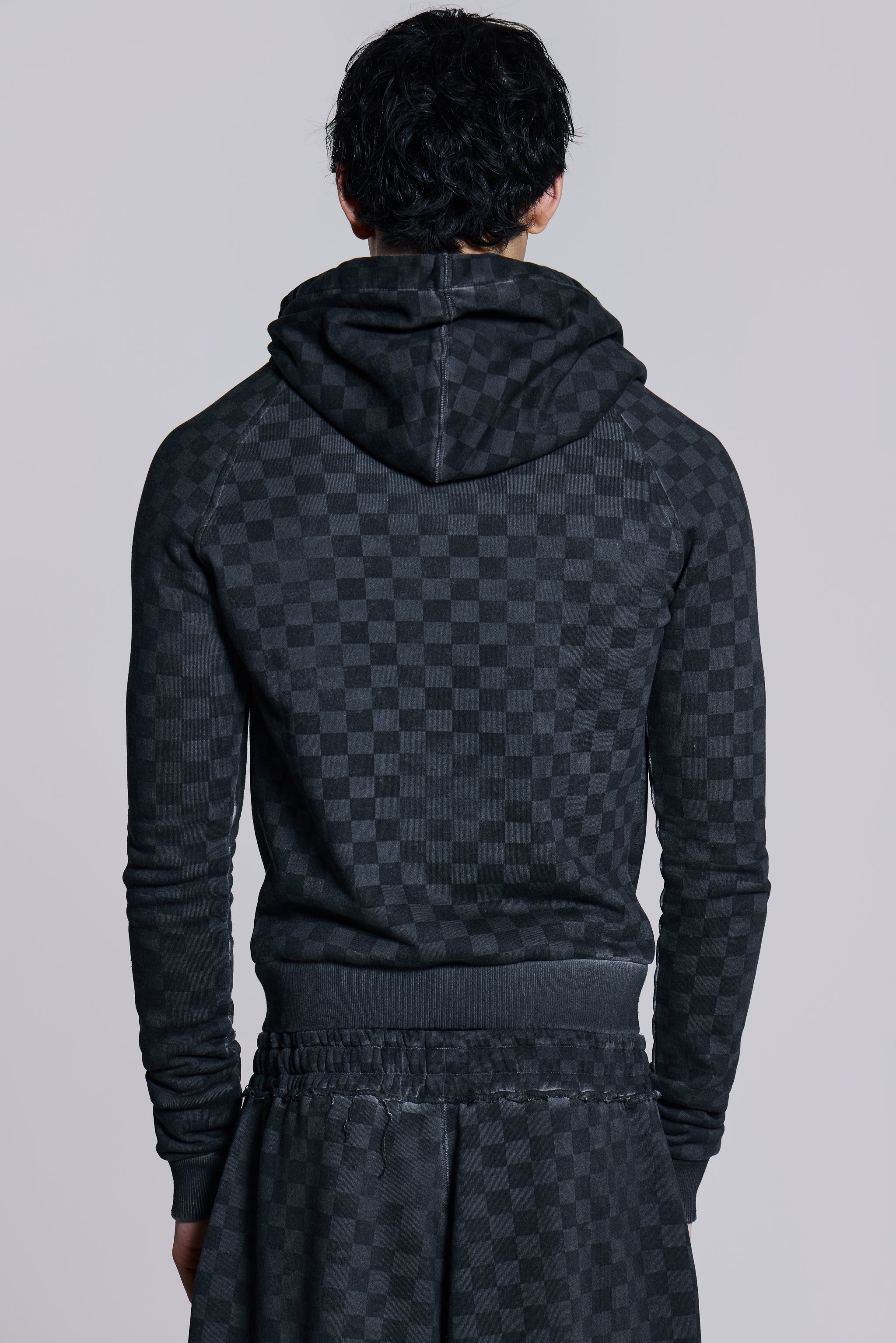 Checkerboard Mini Monster Hoodie