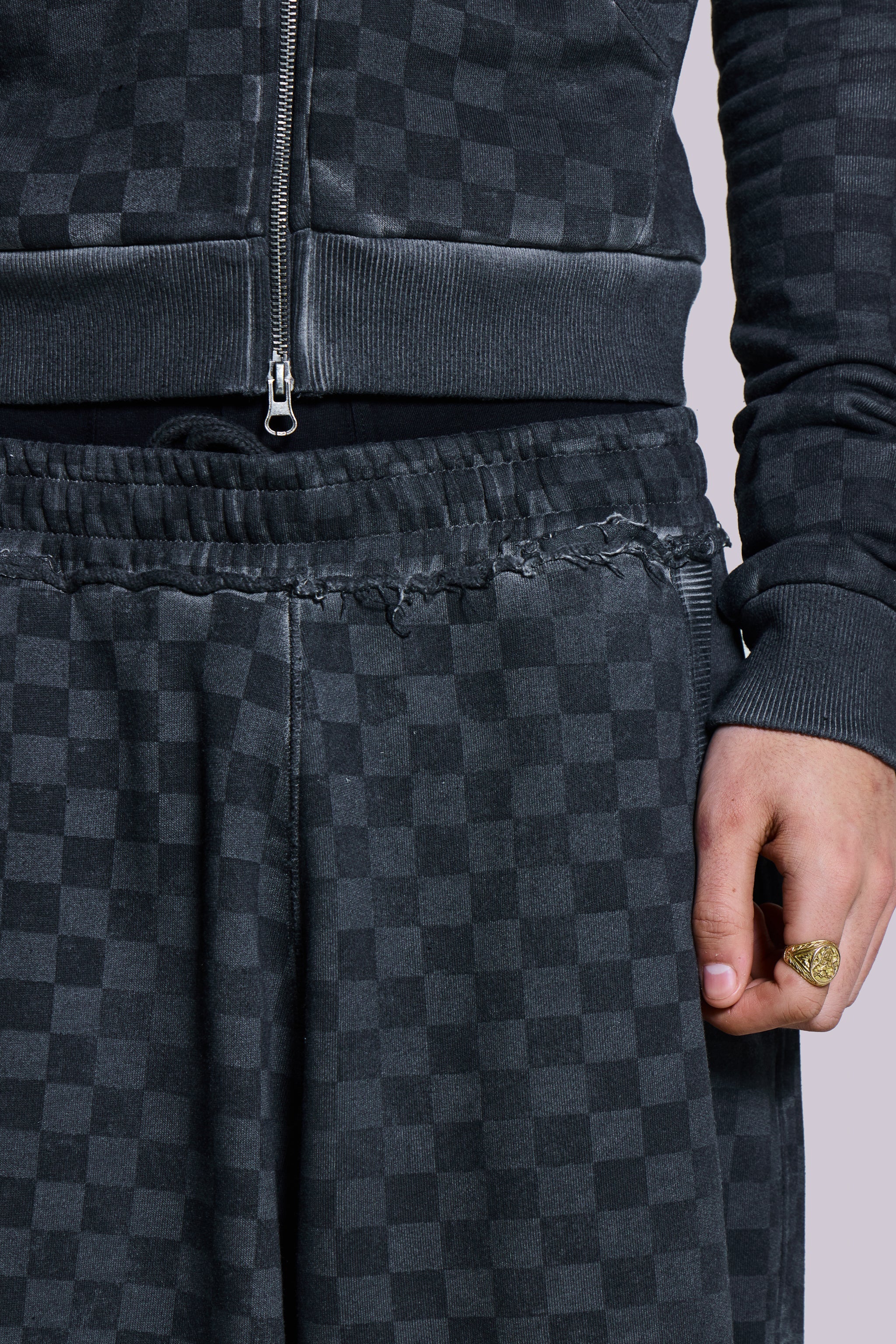 Checkerboard Mini Monster Hoodie