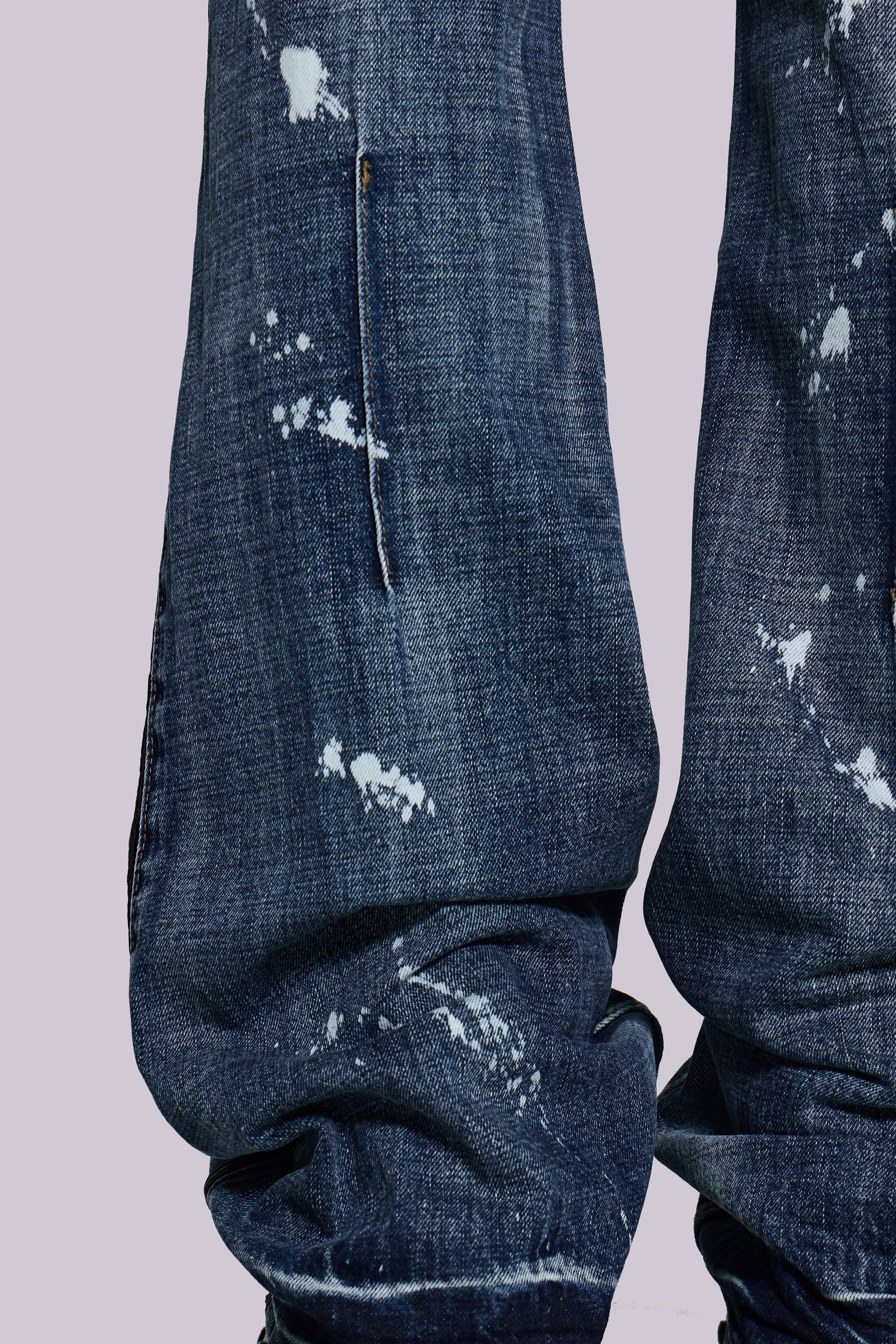 Vintage Blue Feather Drift Flared Jeans