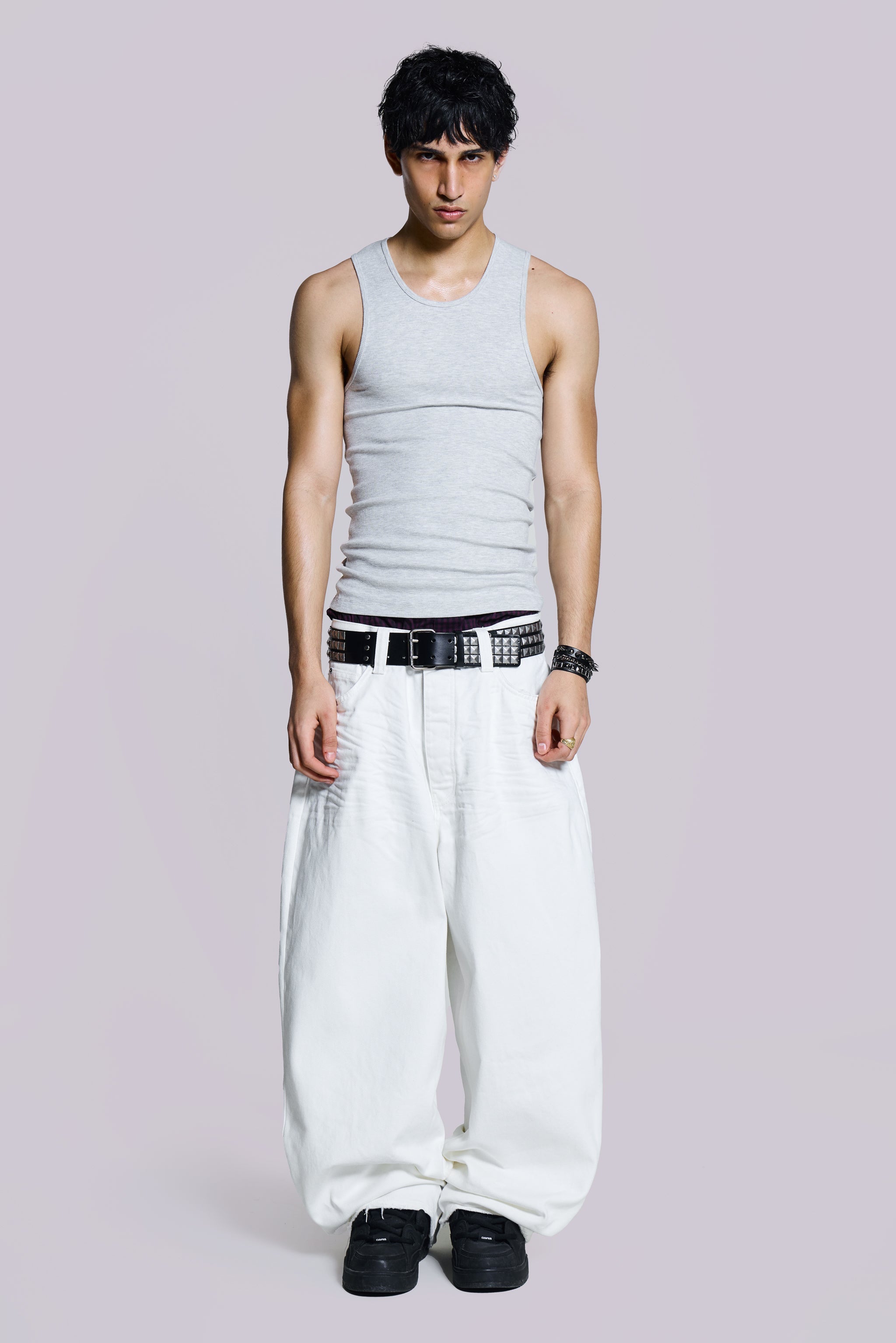 Grey Rib Longline Vest