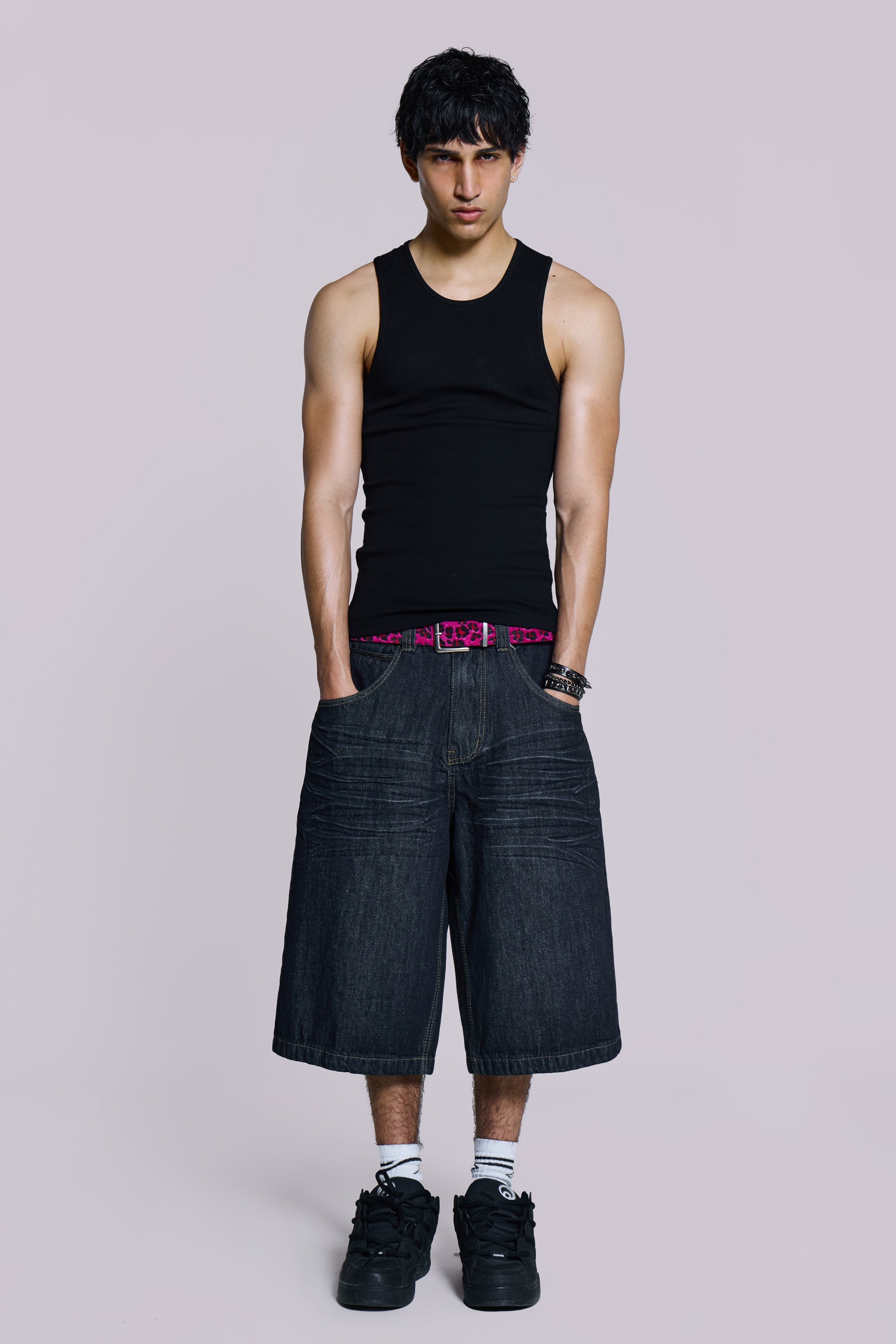 Creased Indigo Colossus Jorts