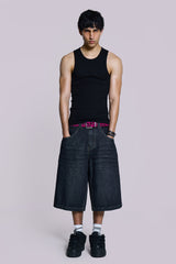 Creased Indigo Colossus Jorts