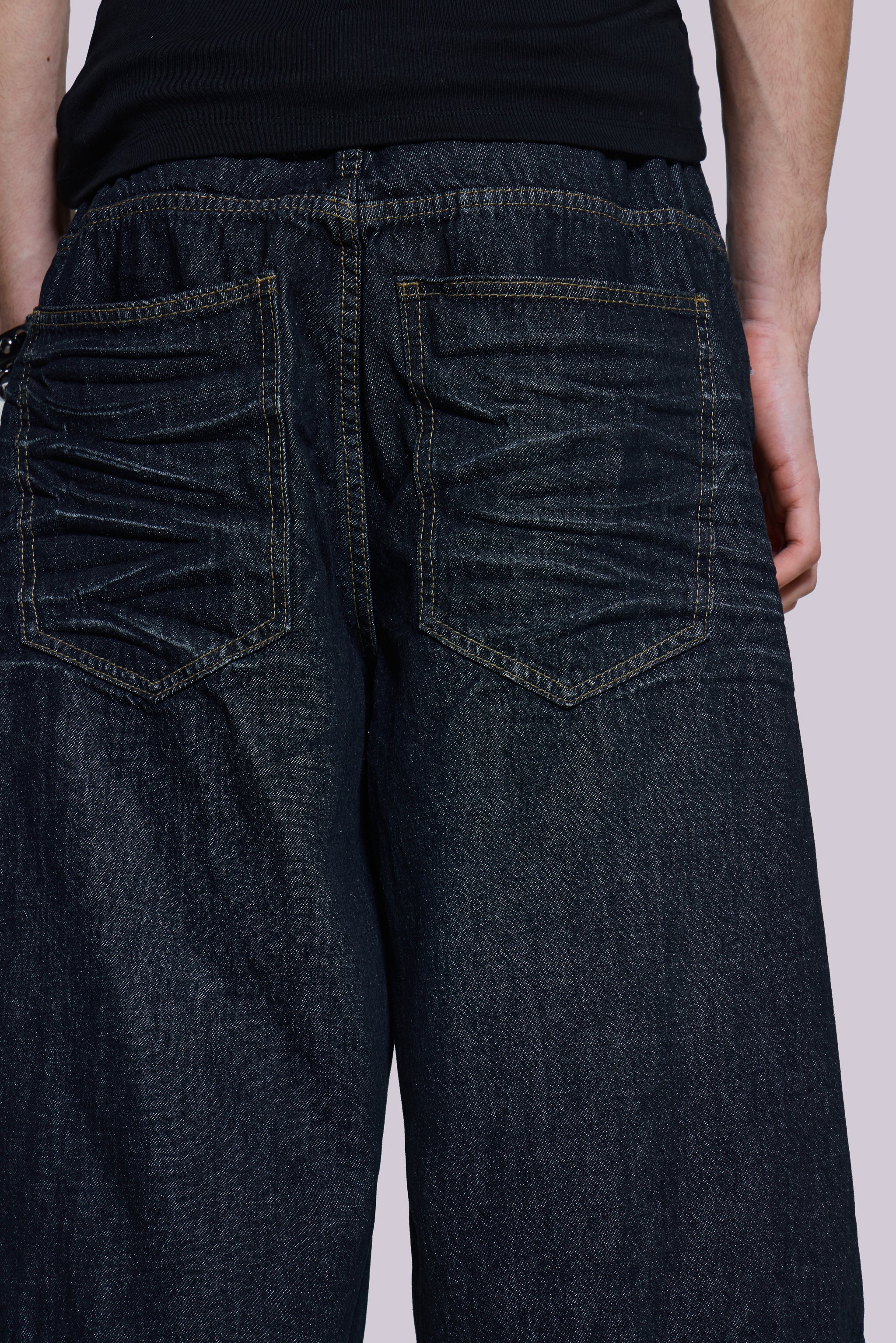 Creased Indigo Colossus Jorts