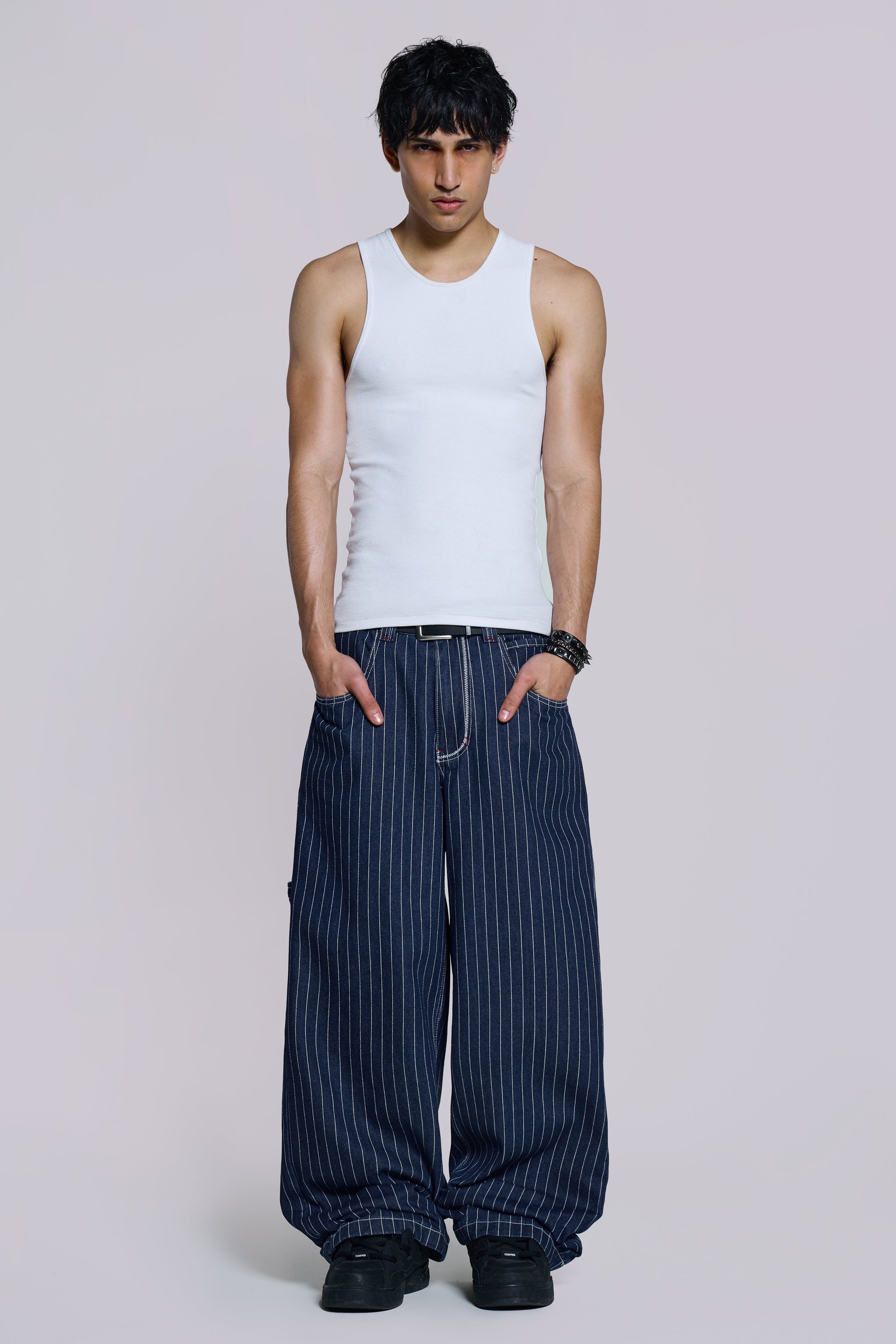 Navy Ollie Pinstripe XL Colossus Jeans