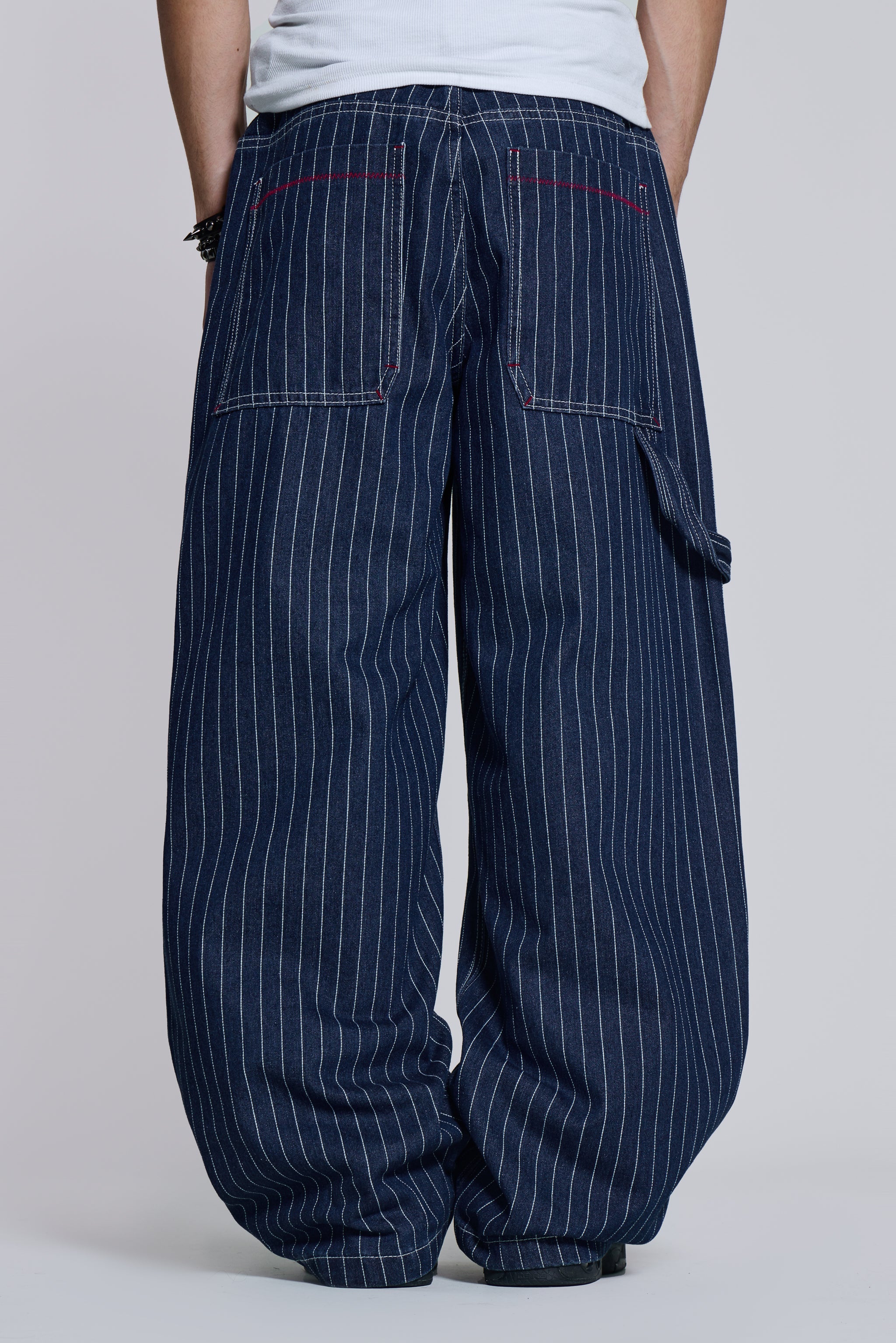 Navy Ollie Pinstripe XL Colossus Jeans