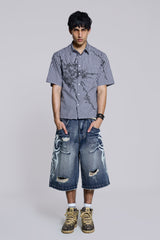 Light Wash Blade Colossus Jorts