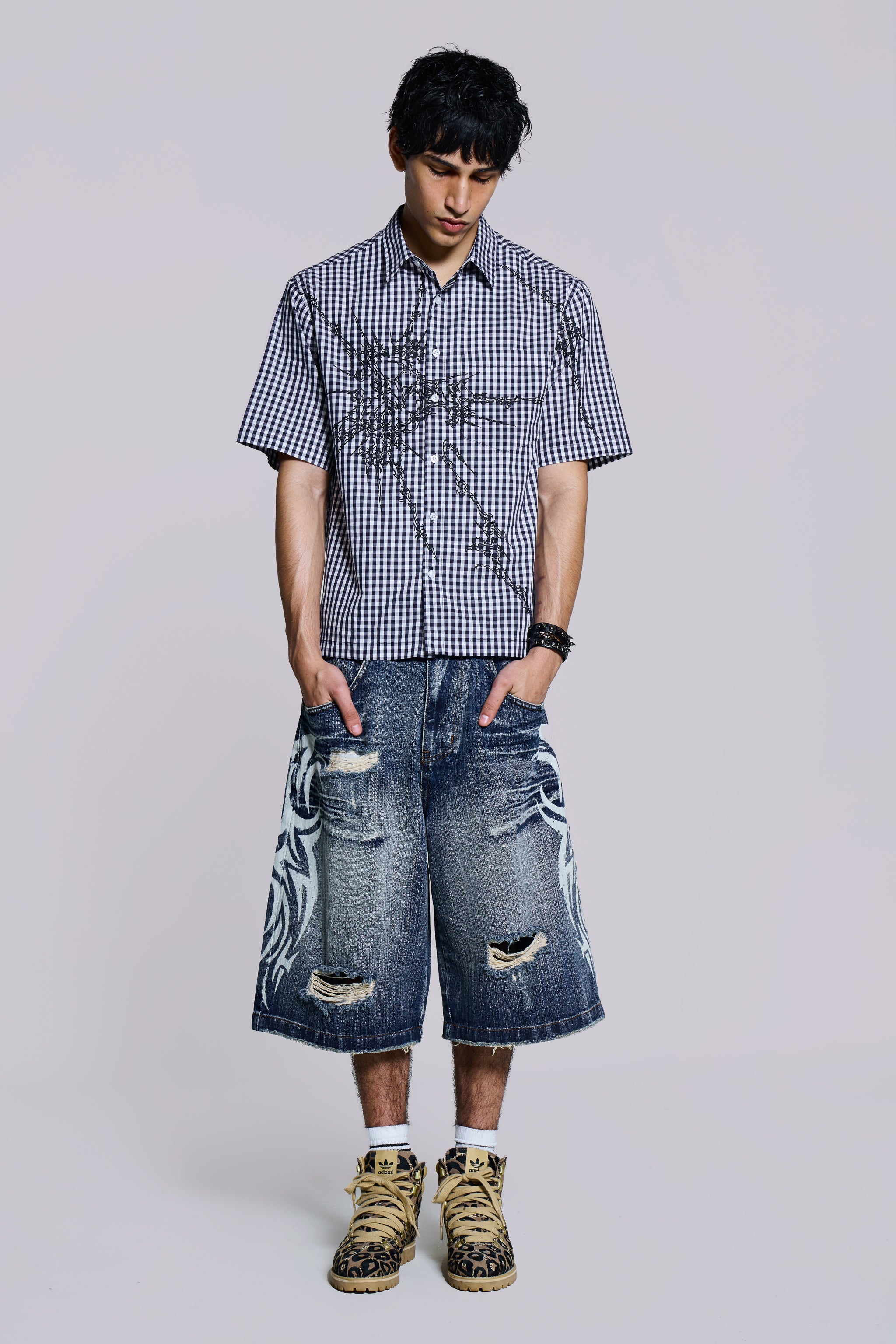 Light Wash Blade Colossus Jorts