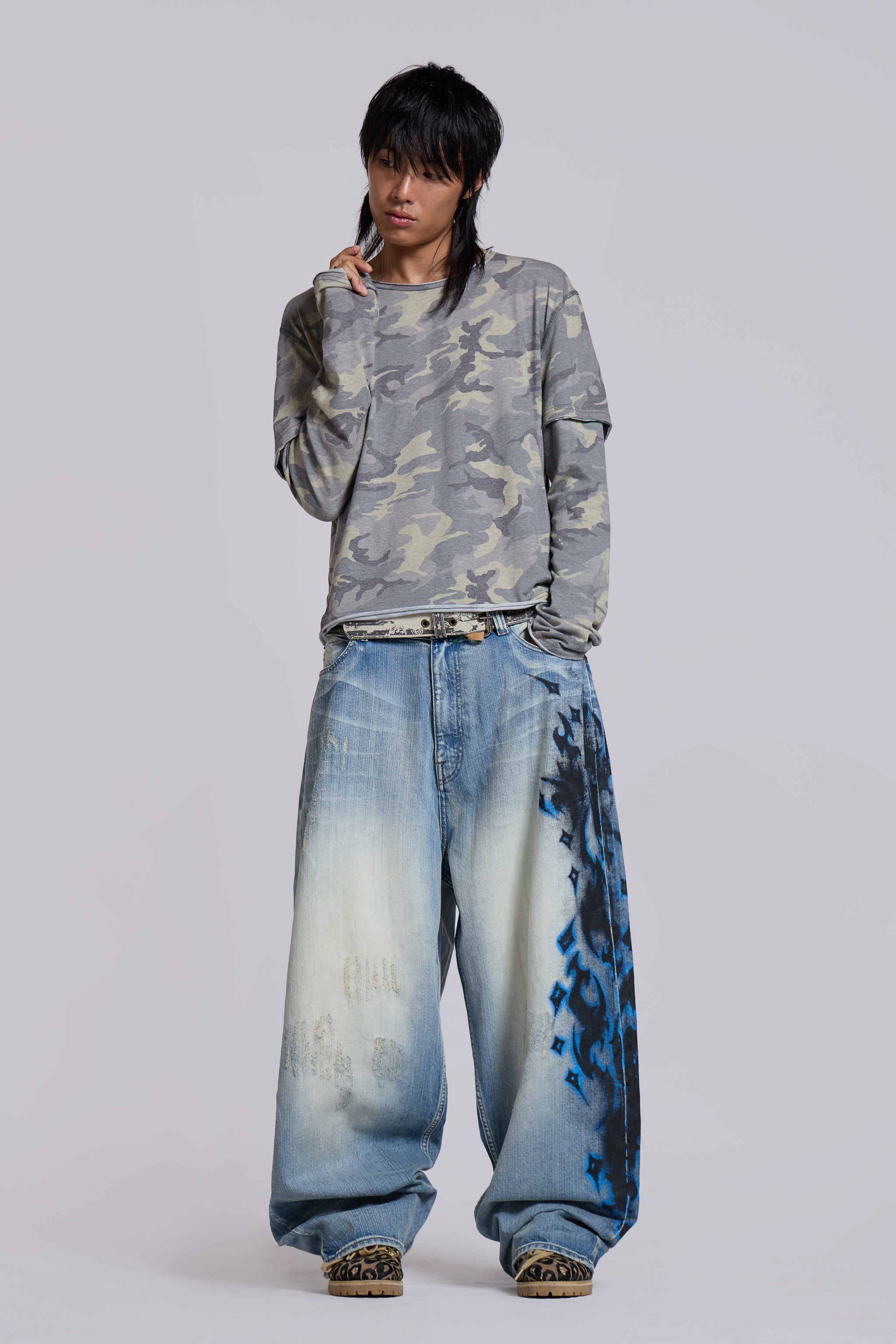 Light Wash Spike Airbrush XL Colossus Jeans