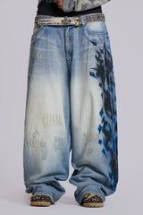 Light Wash Spike Airbrush XL Colossus Jeans