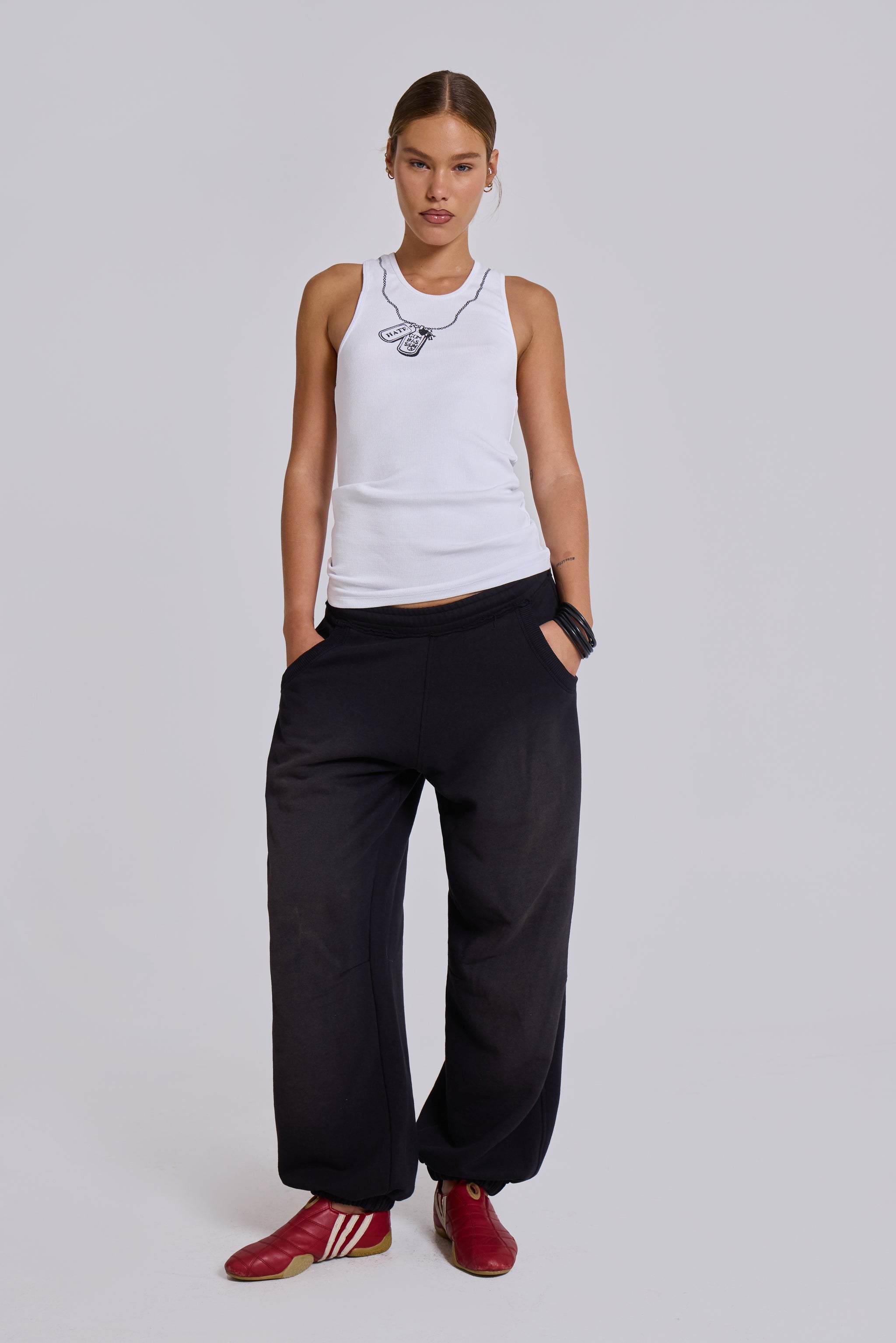 Black Cuffed Baggy Monster Joggers