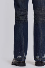 Embroidered Bass Flared Jeans