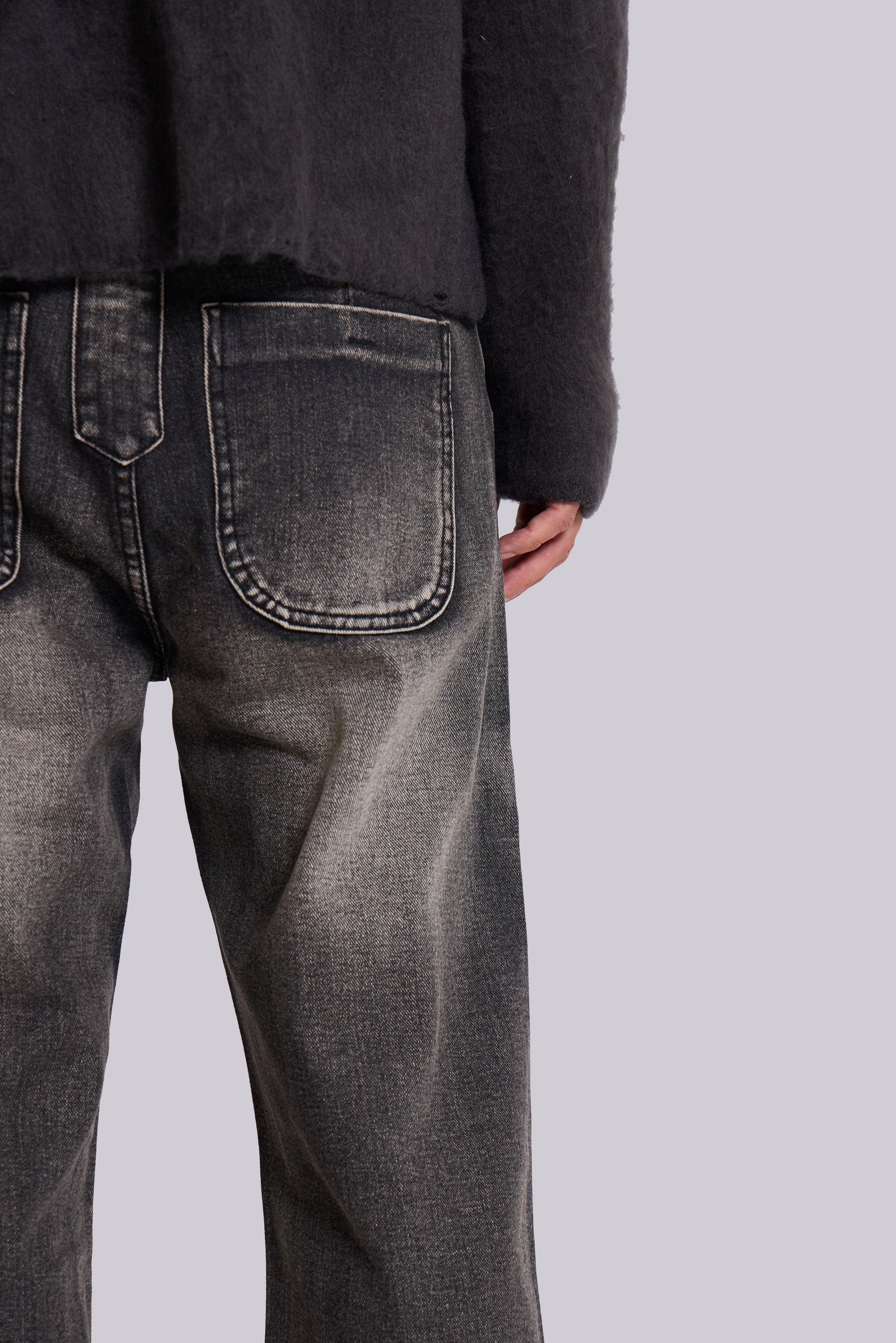 Washed Black Blaze Flared Jeans