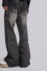 Washed Black Blaze Flared Jeans