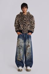 Leopard Faux Fur Hooded Jacket