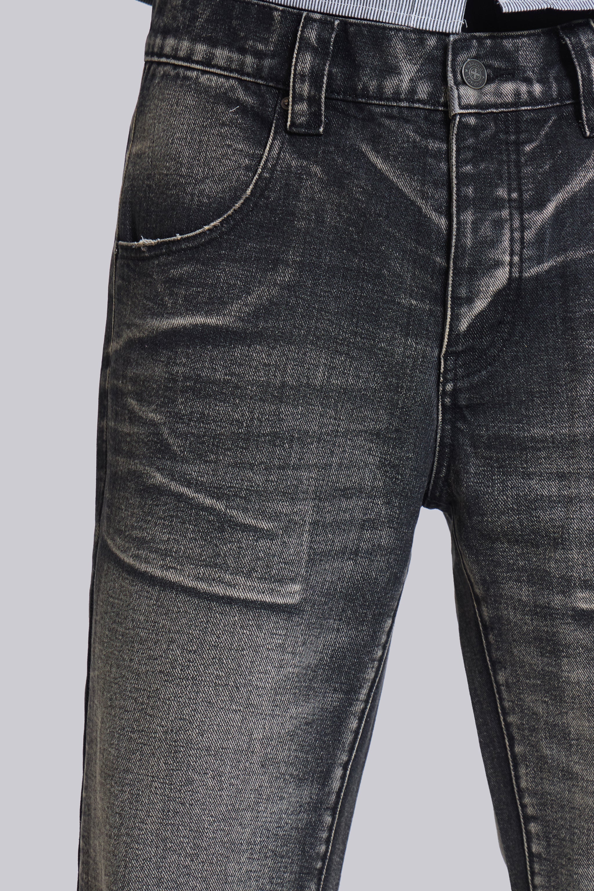 Washed Black Blaze Flared Jeans