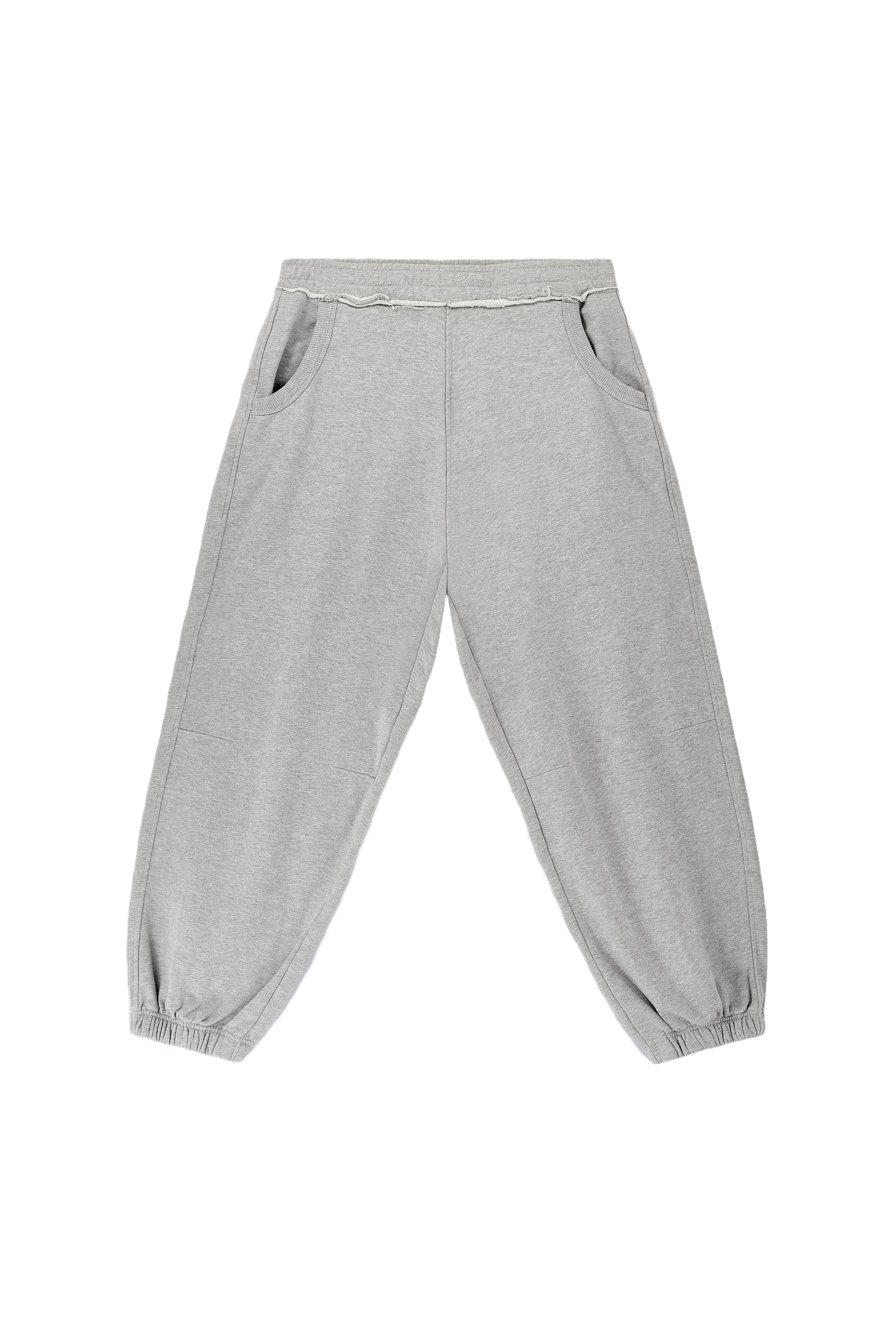 Grey Marl Cuffed Baggy Monster Joggers