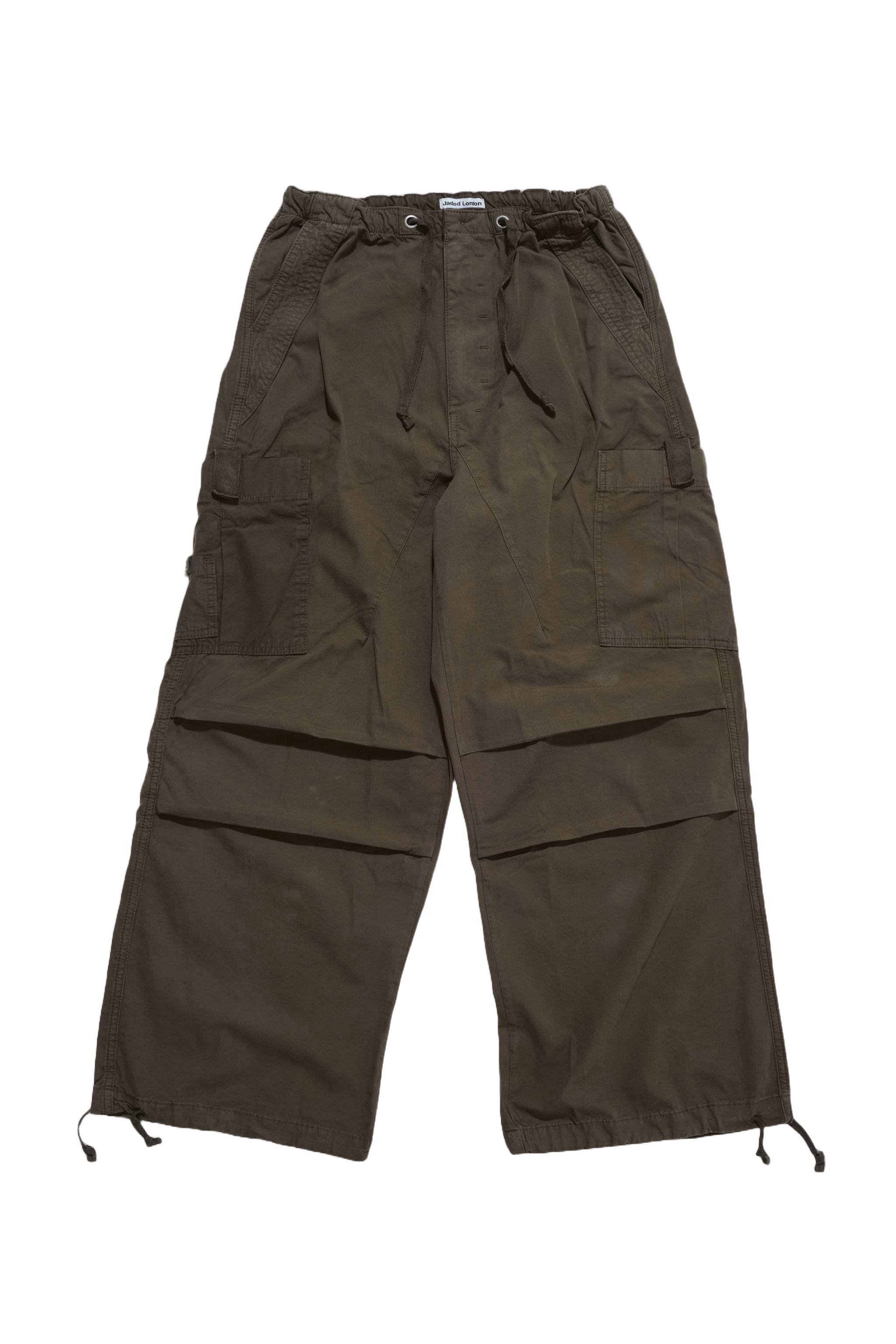 Khaki Parachute Cargo Pants