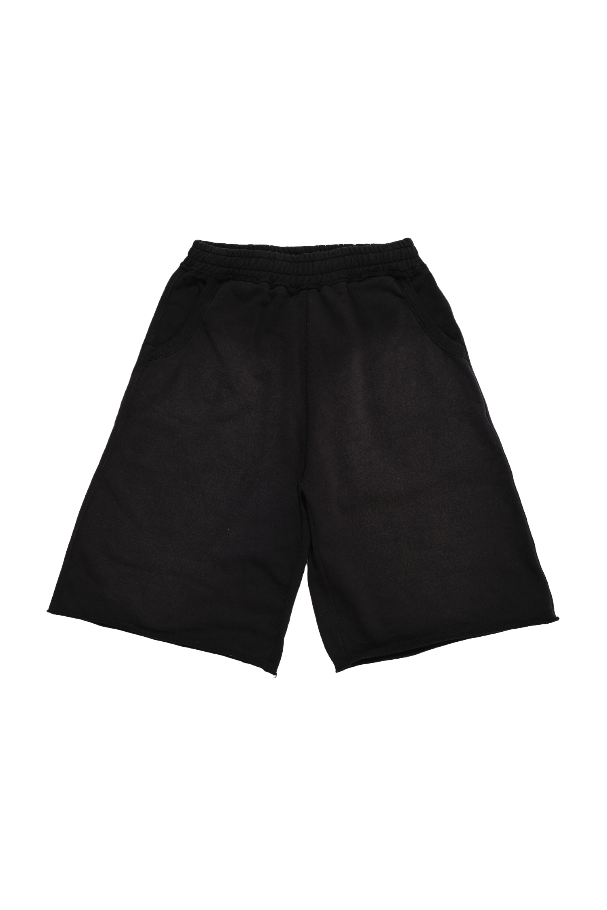 Washed Black Monster Jogger Baggy Shorts