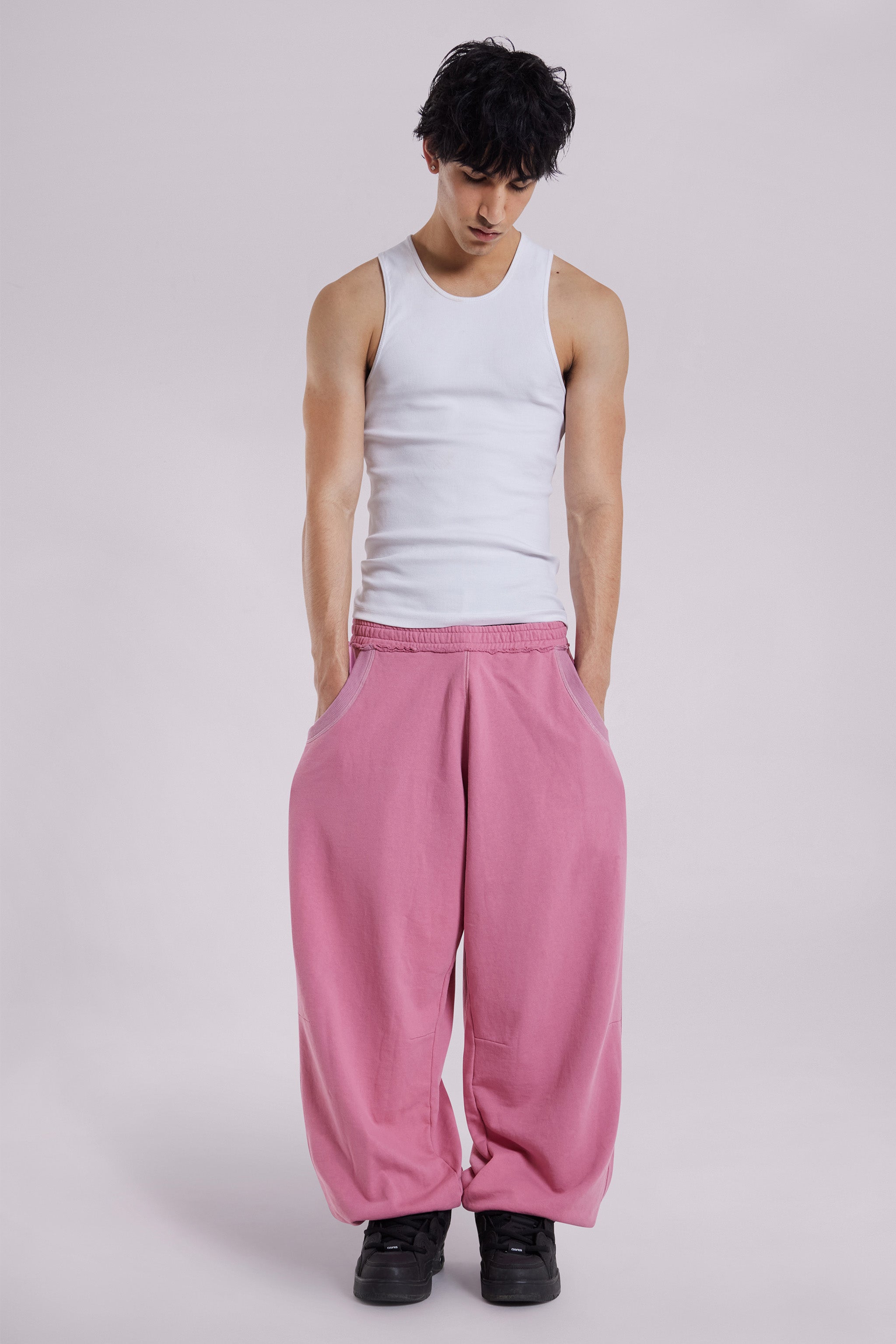 Pink Baggy Cuffed Monster Joggers