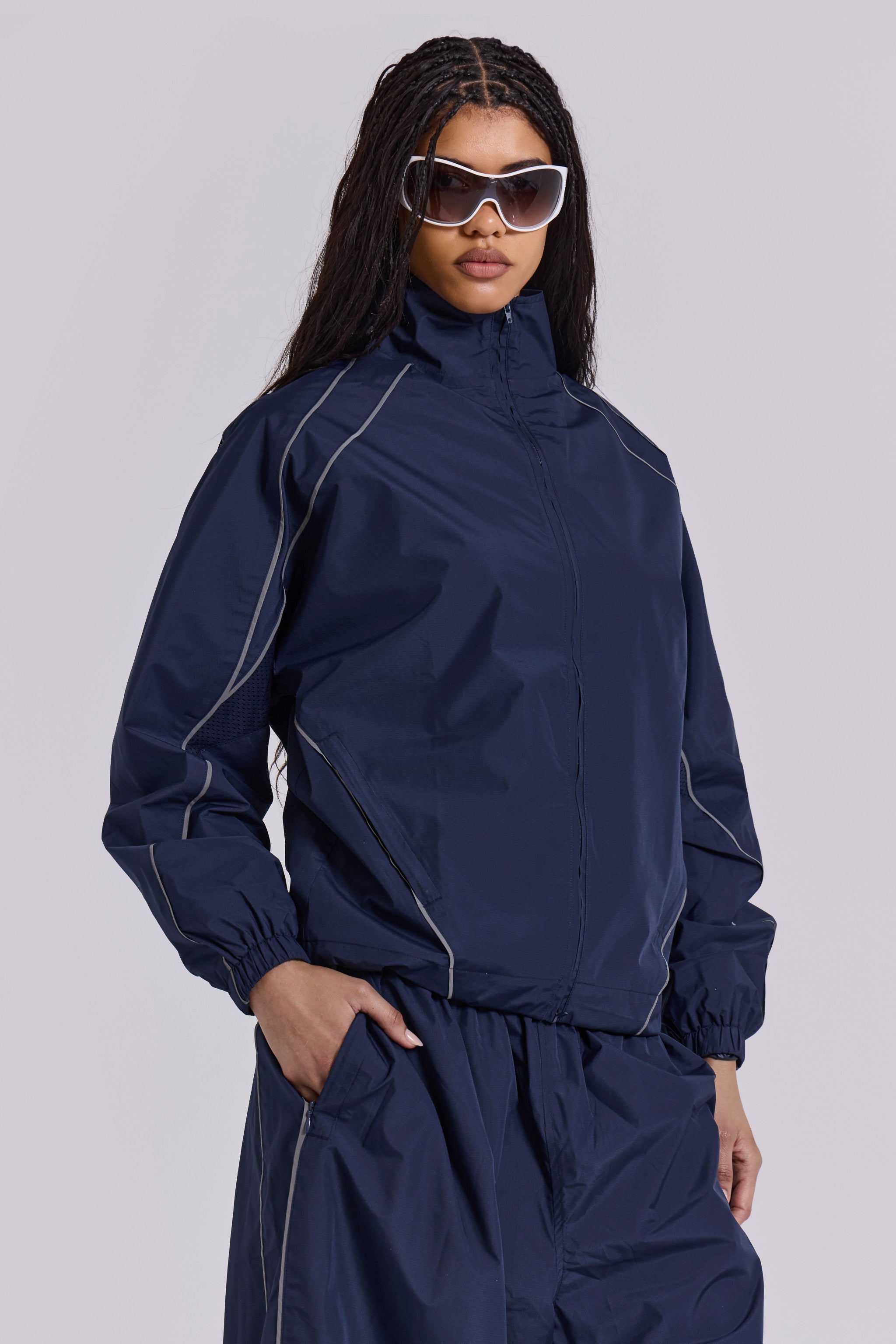 Navy Vapor Tracksuit Top