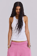 White Rib Longline Vest