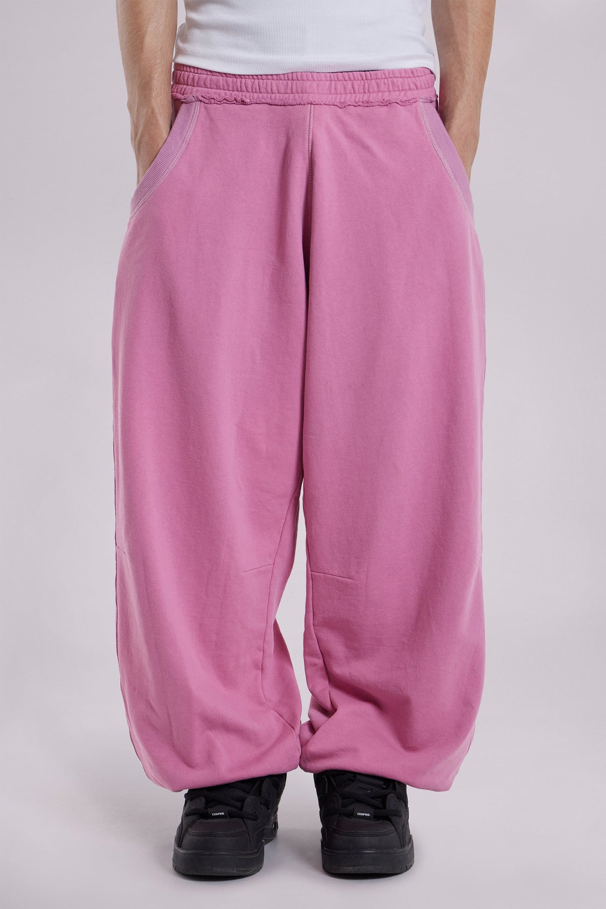 Pink Baggy Cuffed Monster Joggers