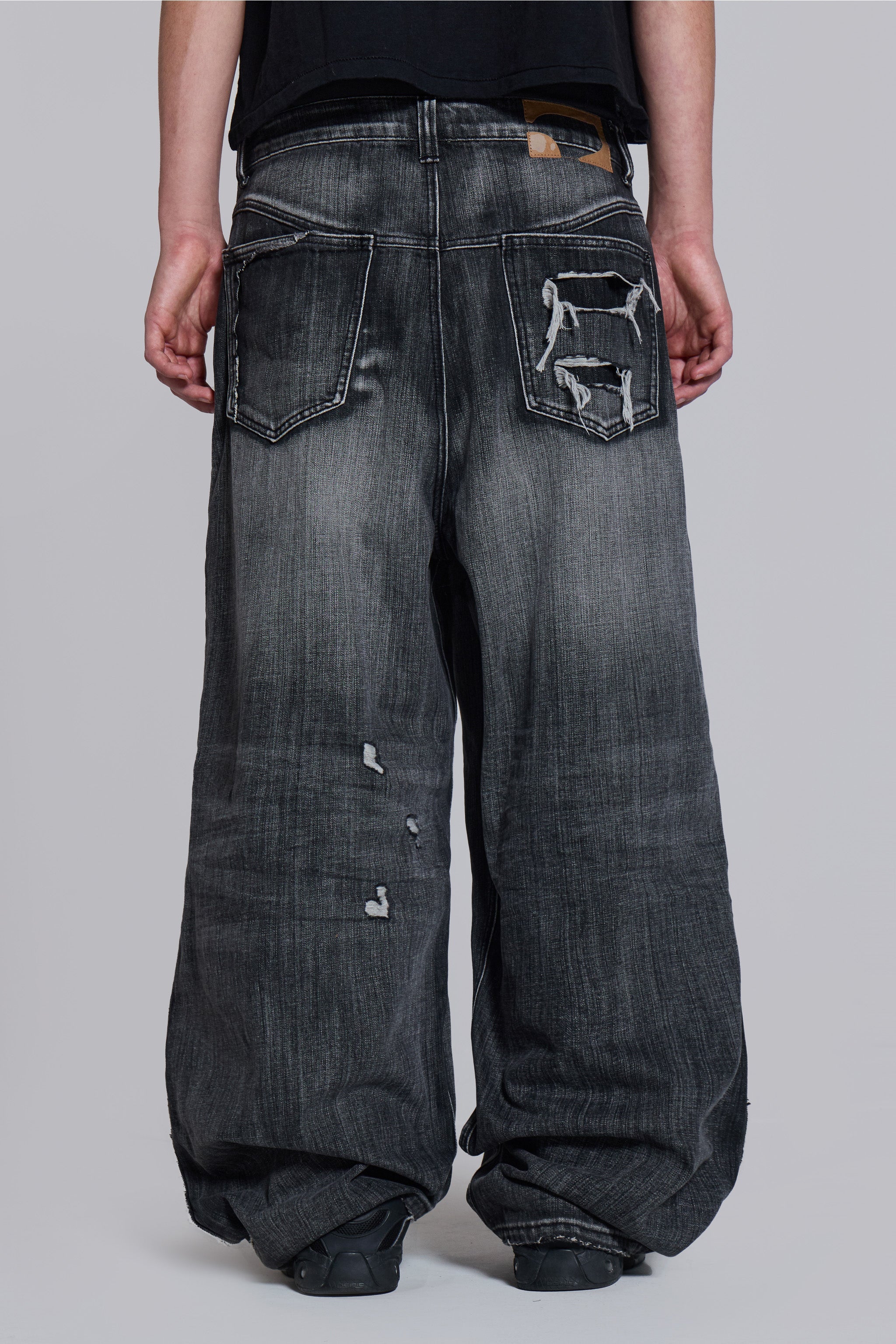 Black Eroded XL Colossus Jeans