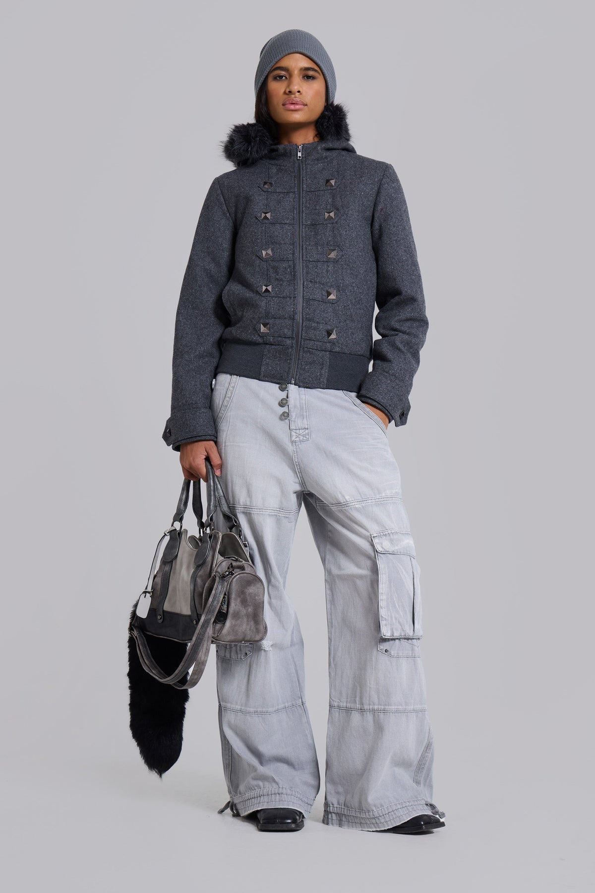 Marl Military Hooded Jacket