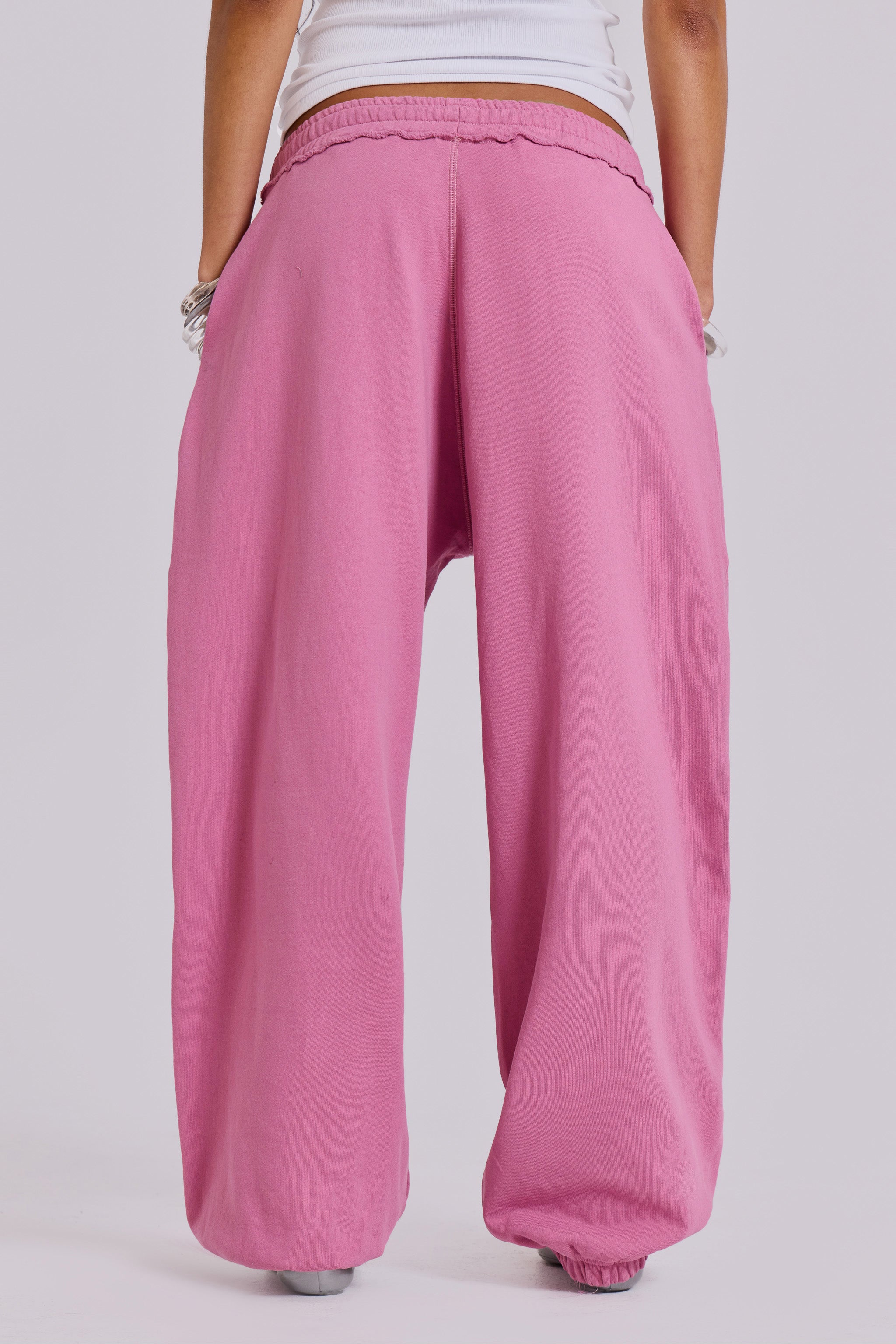 Pink Baggy Cuffed Monster Joggers