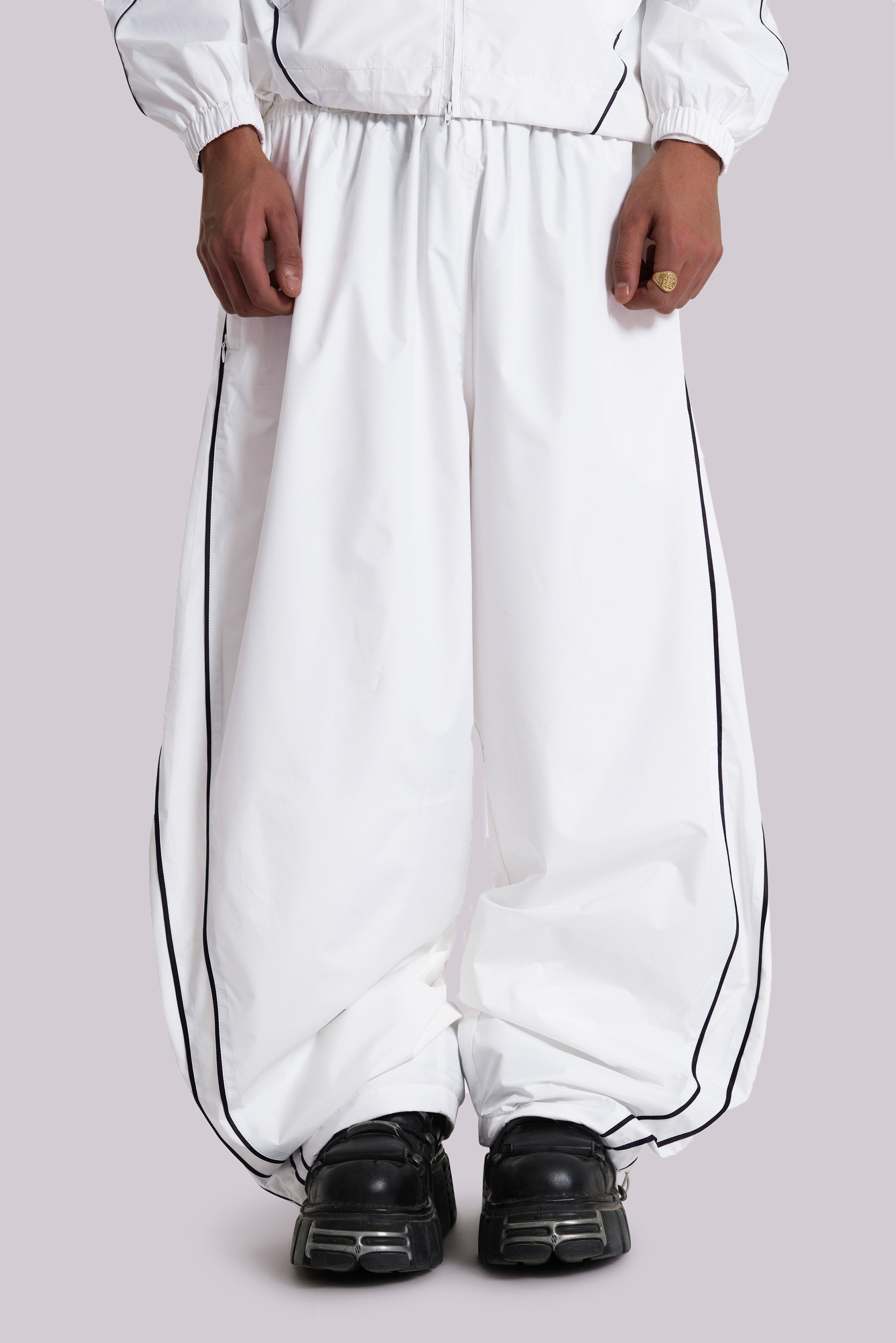 White Vapor Tracksuit Bottoms