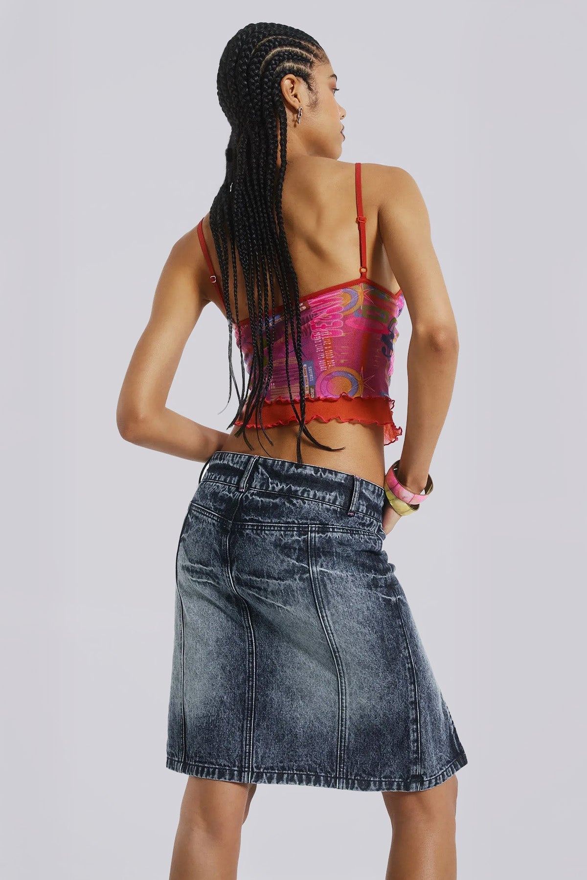 The Hills Denim Midi Skirt