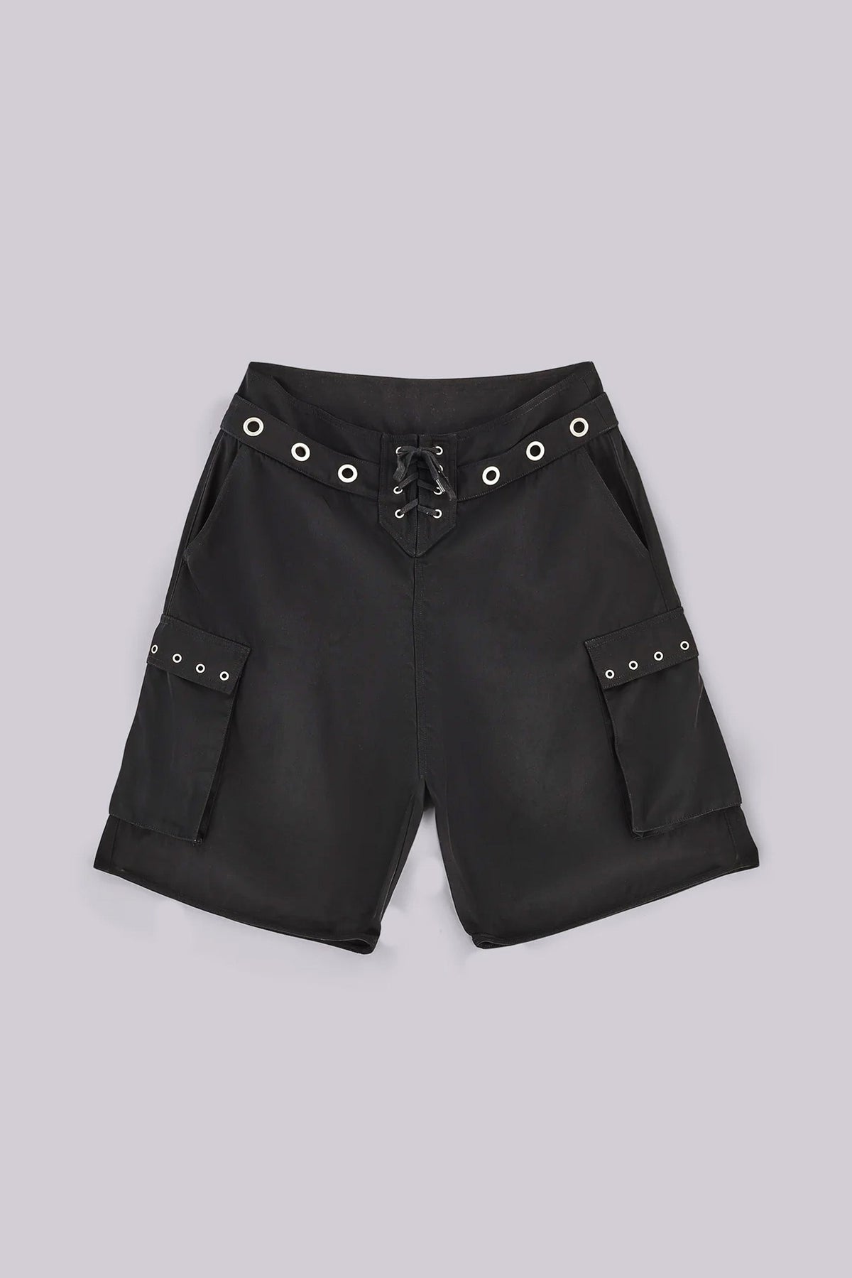 Black Eyelet Board Shorts