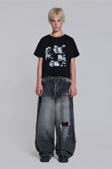 Black Eroded XL Colossus Jeans