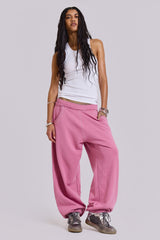 Pink Baggy Cuffed Monster Joggers