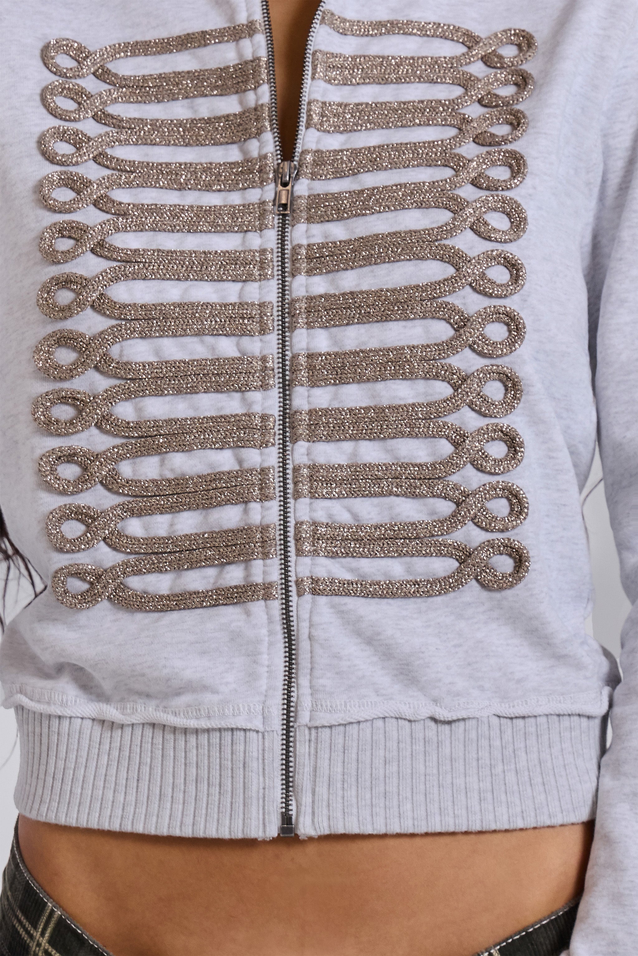 Grey Marl Military Monster Hoodie