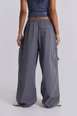 Vintage Grey Parachute Cargo Pants