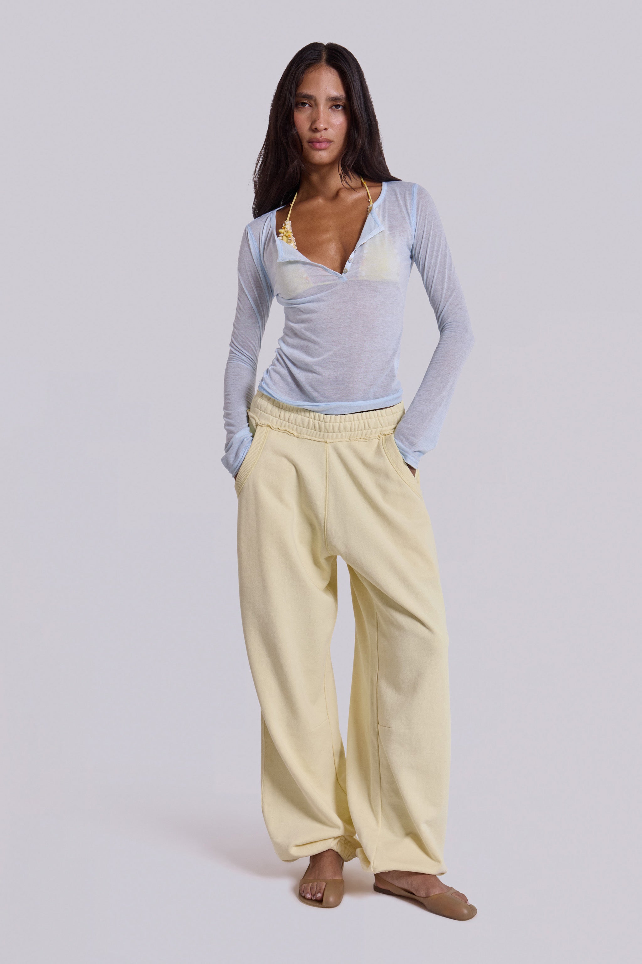 Custard Cuffed Baggy Monster Joggers