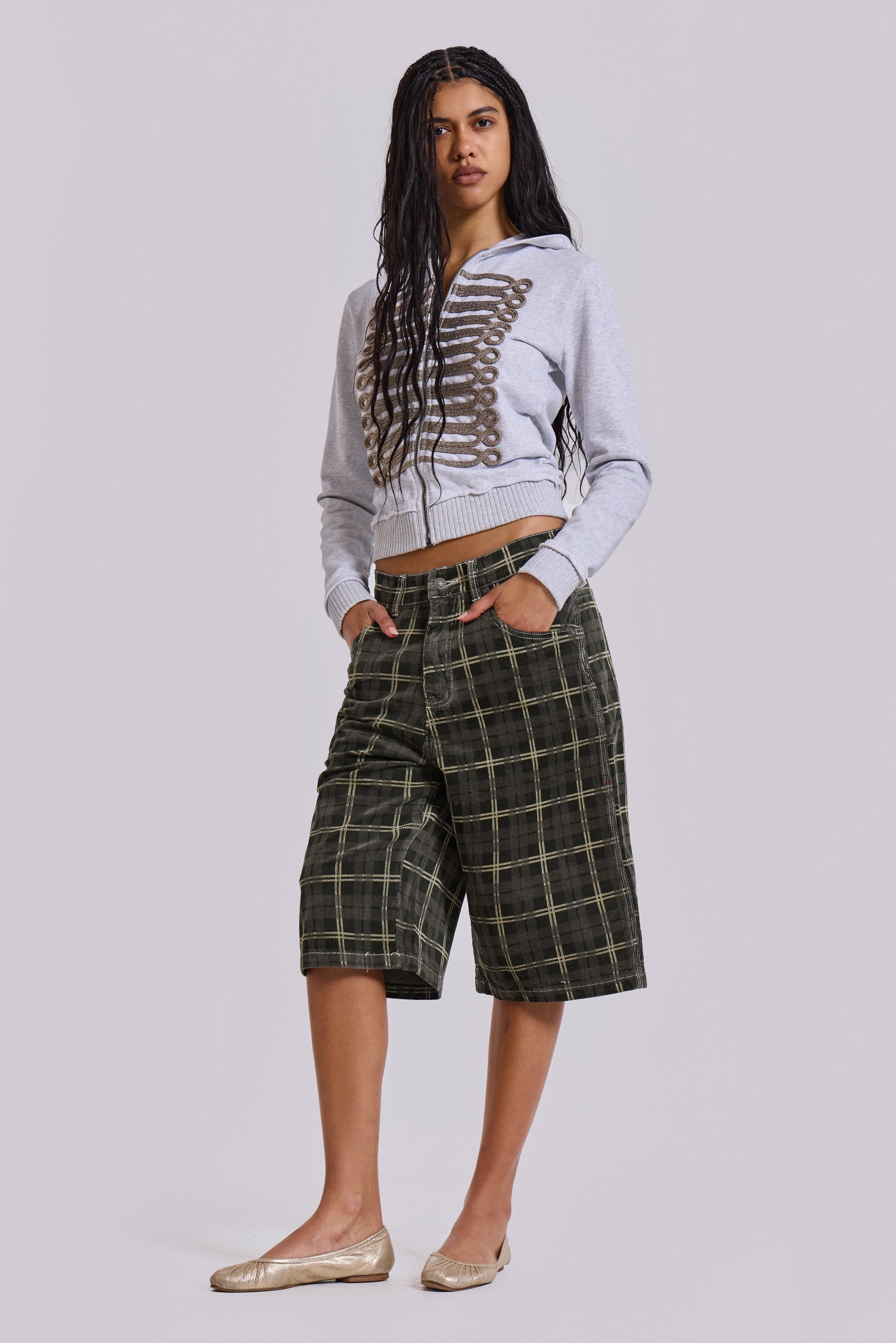 Grey Marl Military Monster Hoodie