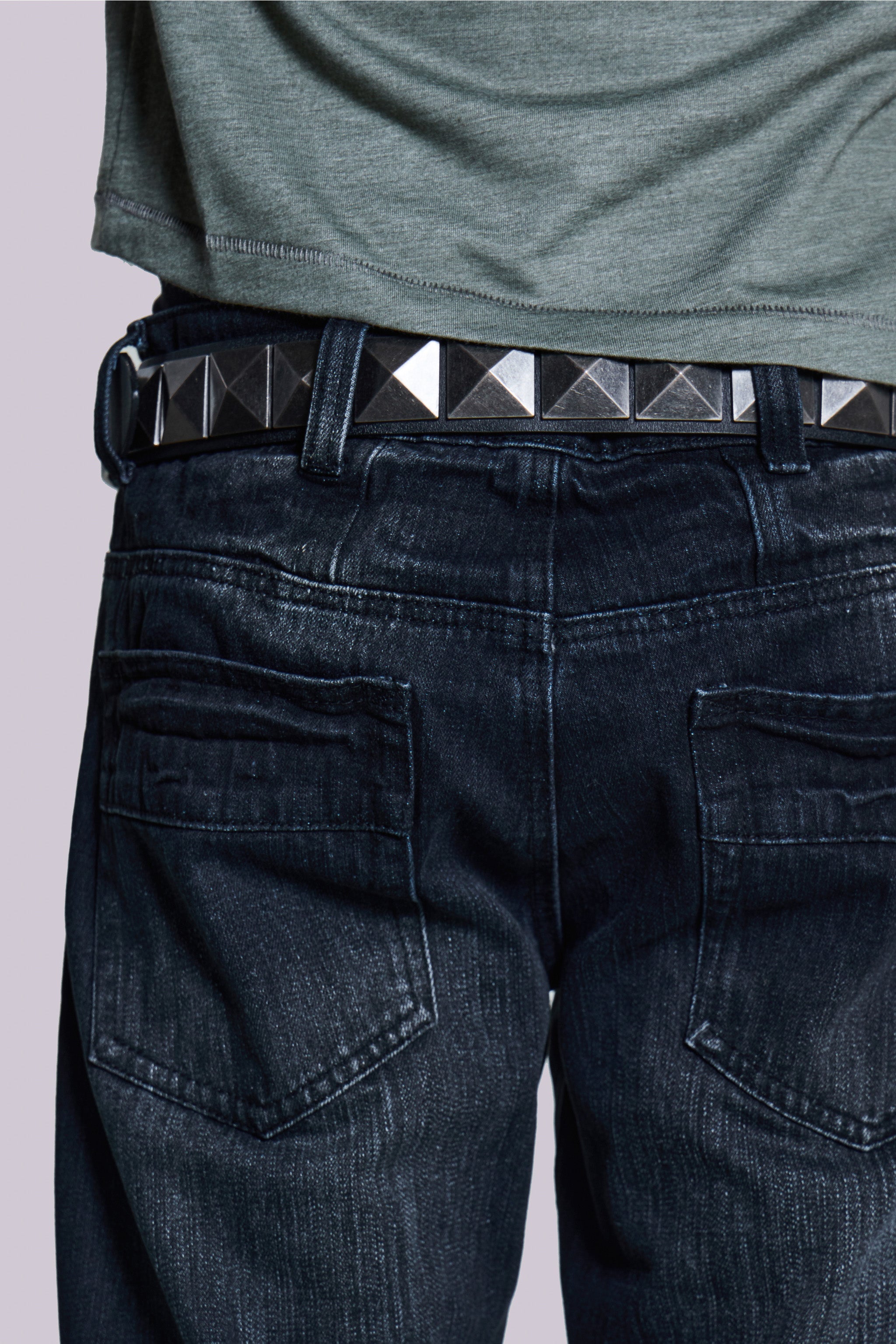 Indigo Creased Drift Flared Jeans