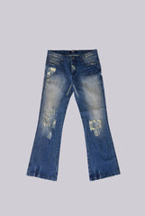 Metal Flared Jeans