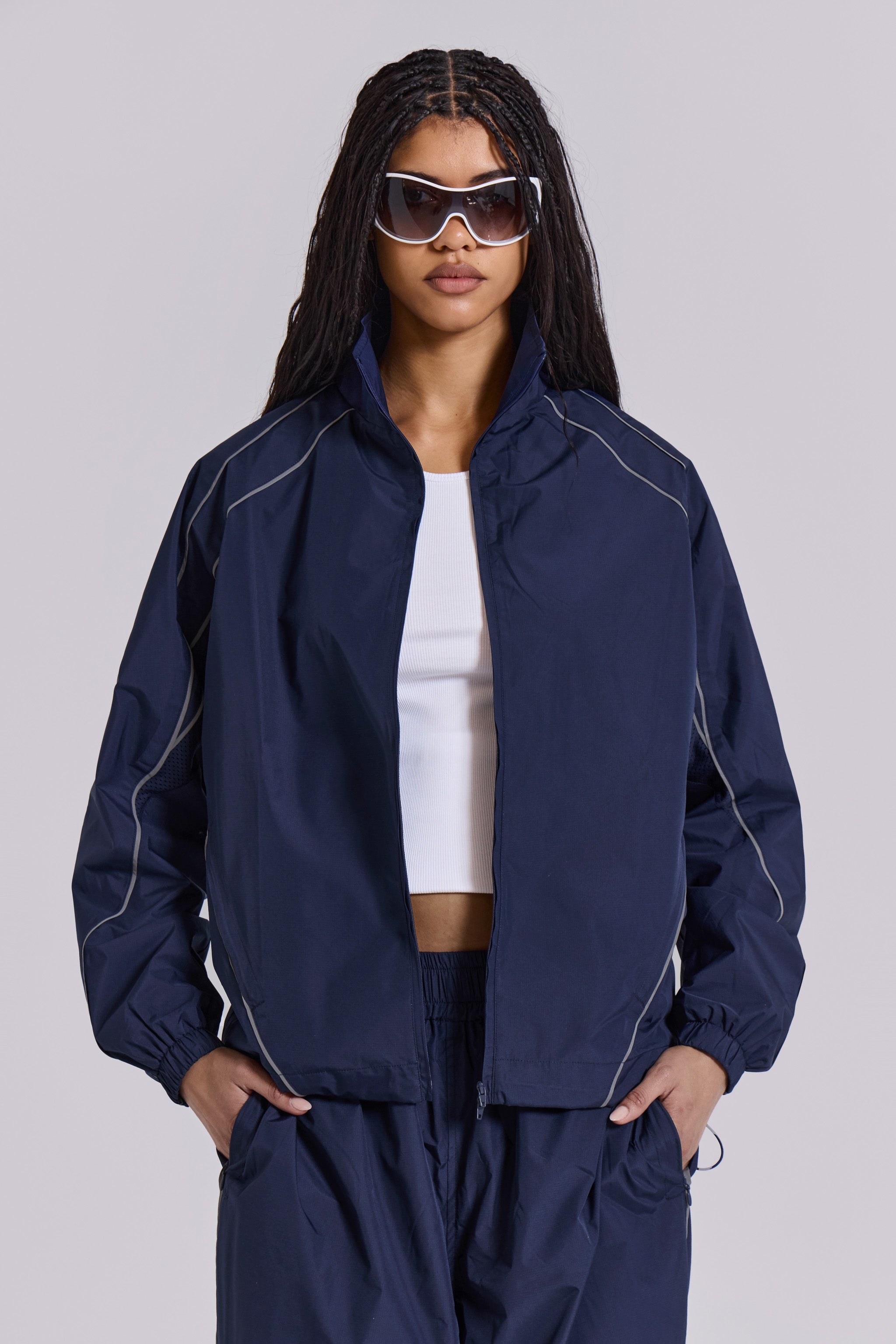 Navy Vapor Tracksuit Top