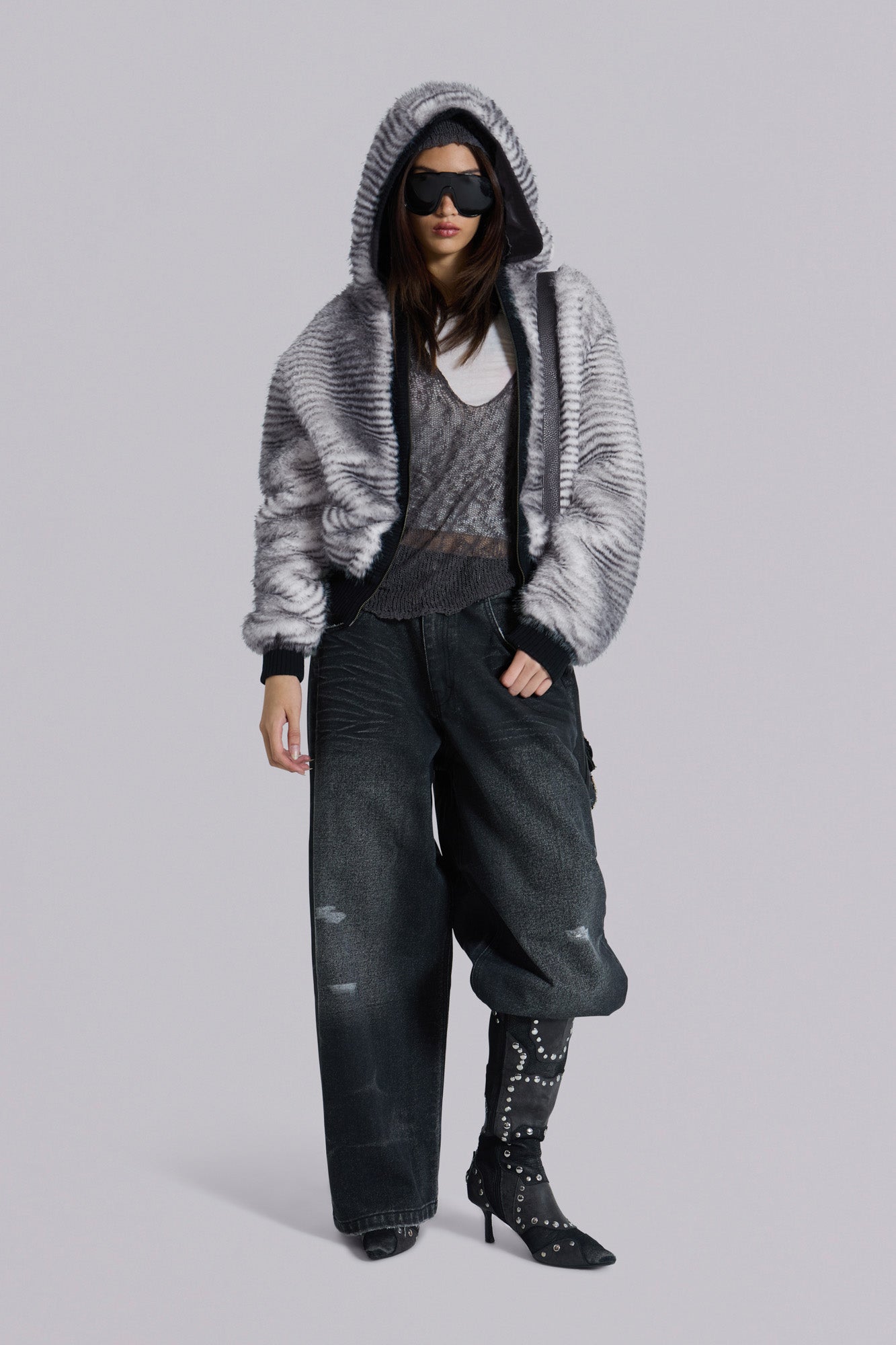 White Bear Faux Fur Jacket