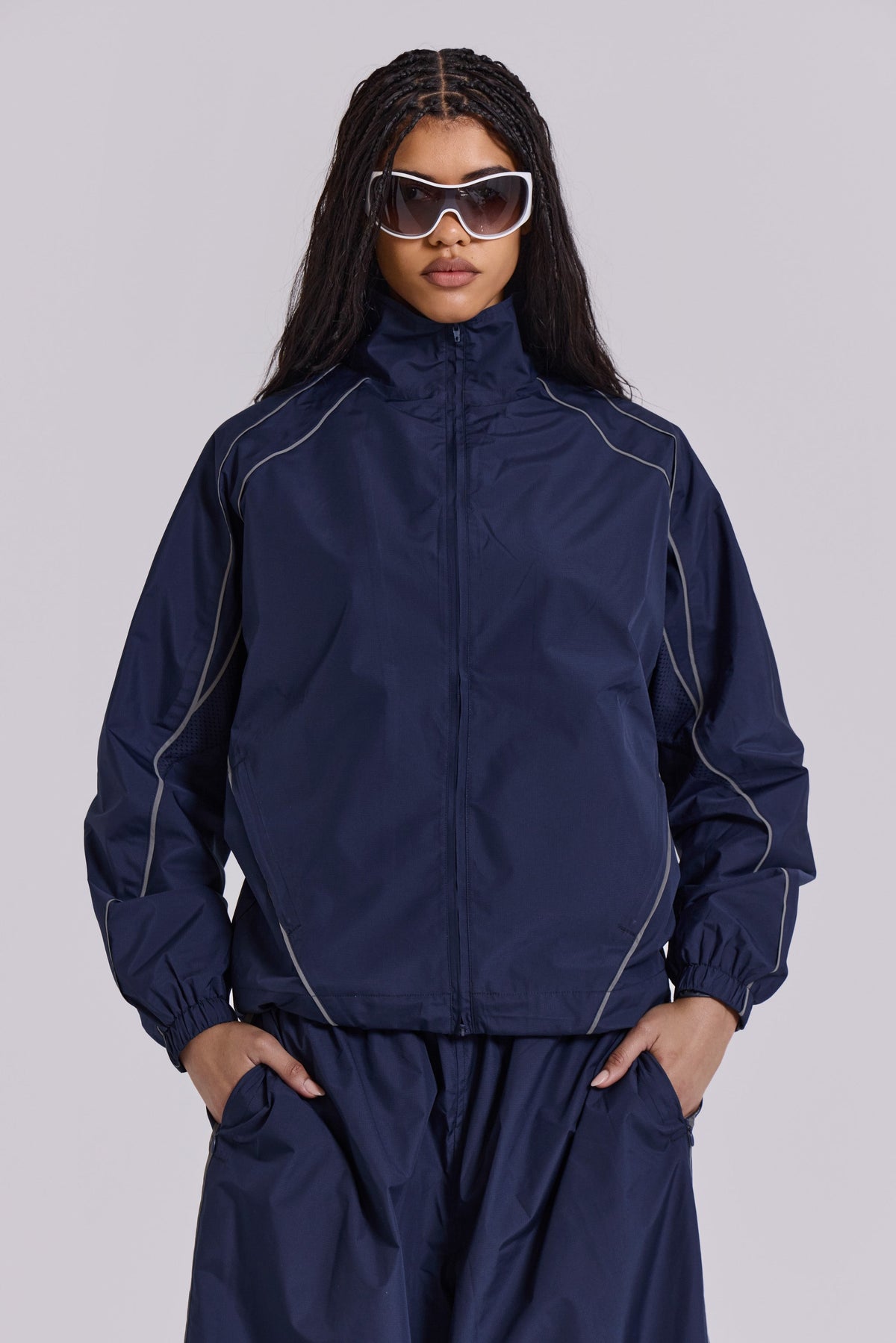 Navy Vapor Tracksuit Top